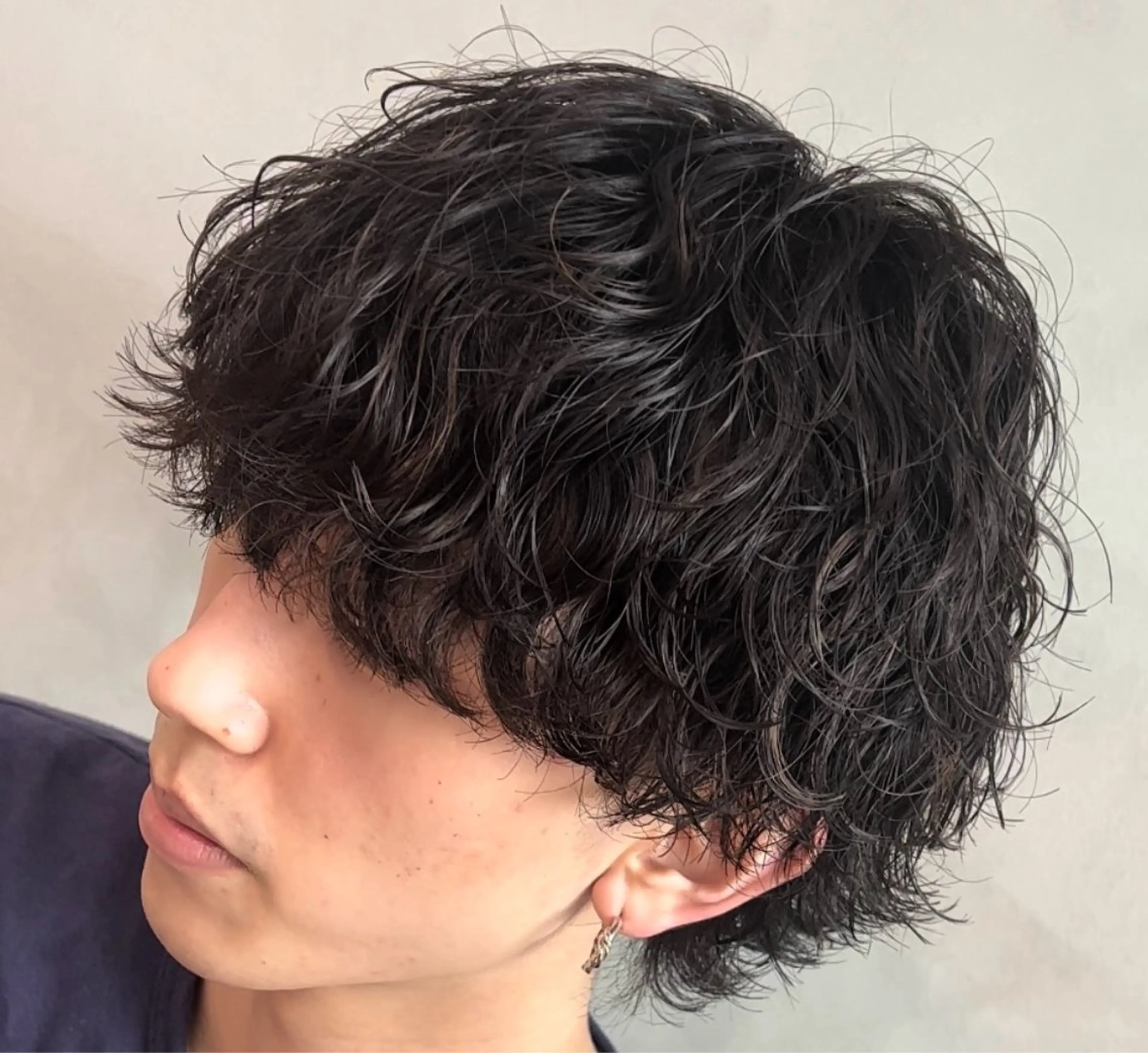 セミロング パーマ ヘアアレンジ メンズ fifth 石川 凪のヘアスタイル