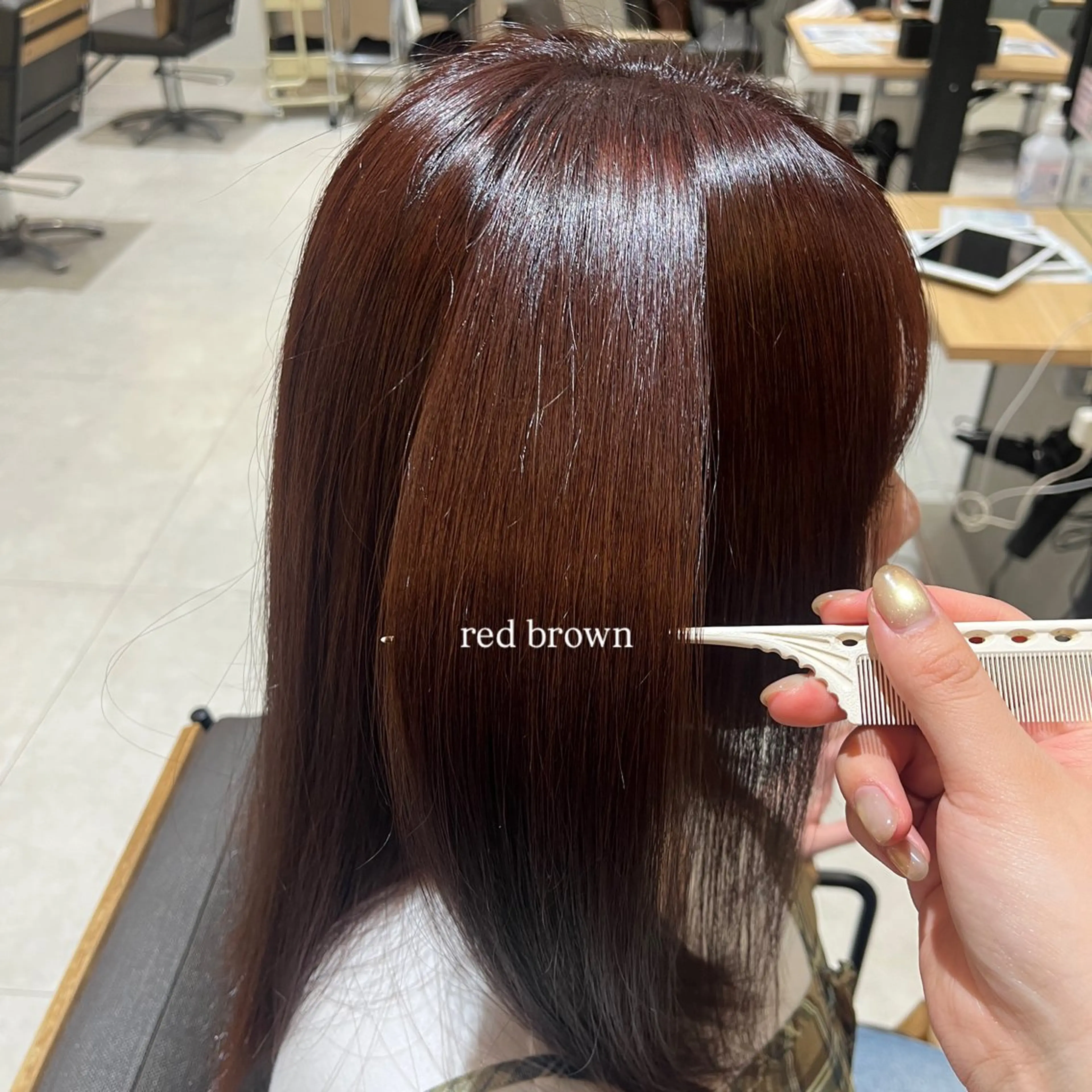 ロング カラー ブラウンカラー レッドカラー レッドブラウン 🐝 chiba 🐻のヘアスタイル