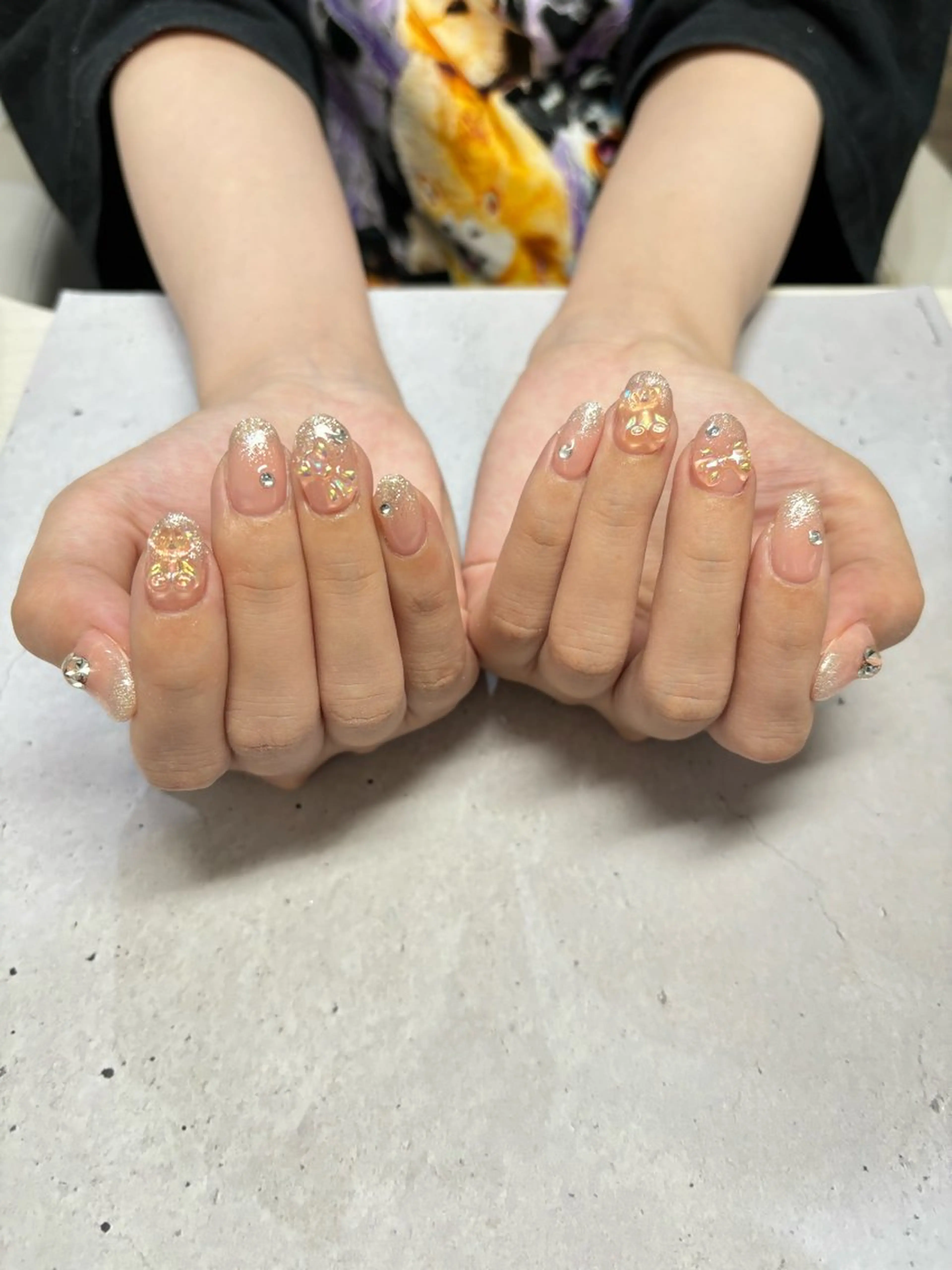 ネイル ラメ(グリッター) ラメグラデーション ハンドネイル NiuShe SERIのネイルデザイン