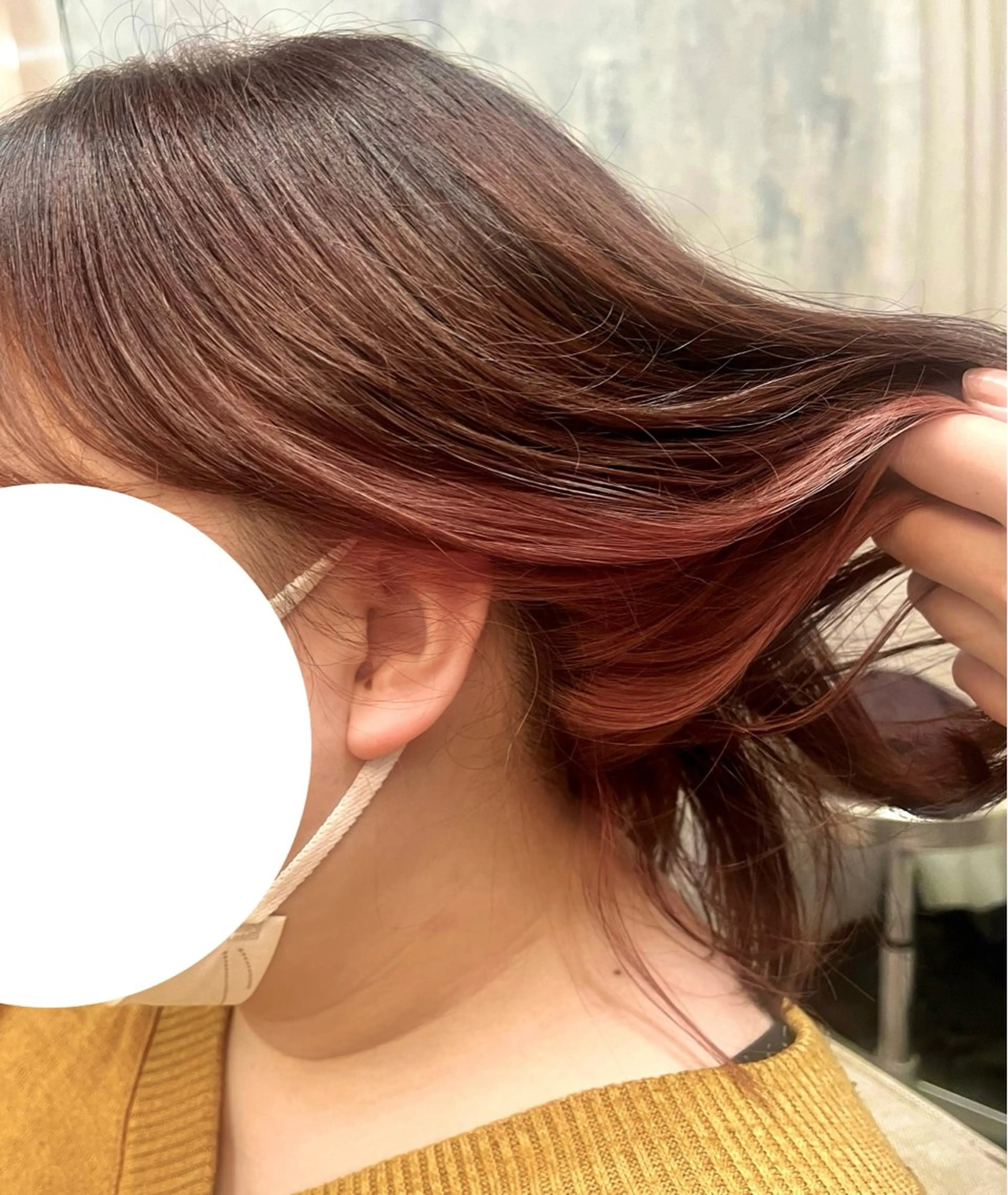 カラー ベージュカラー ブリーチ インナーカラー ピンクカラー ピンクベージュ 内山 あすかのヘアスタイル