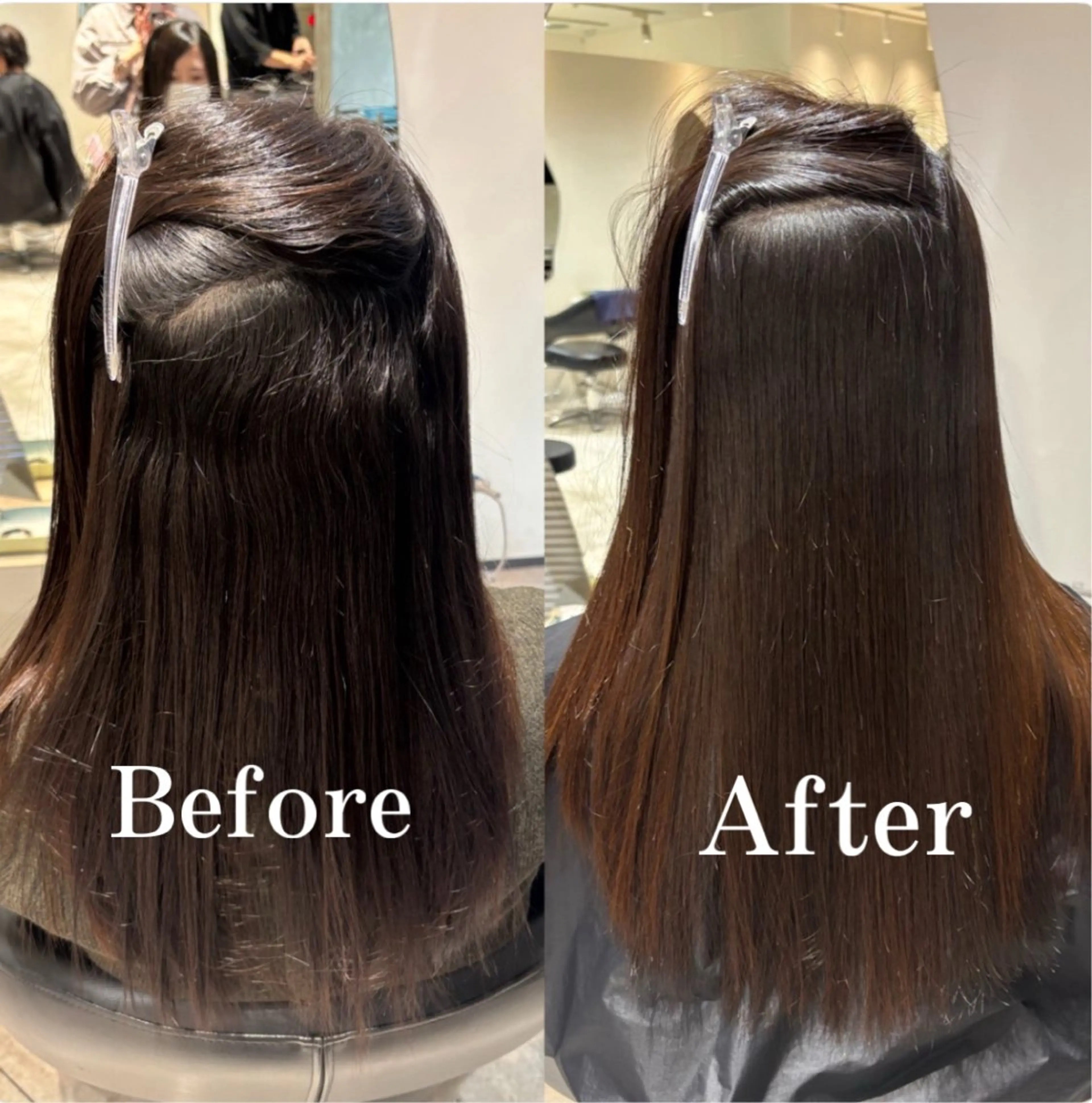 ロング 縮毛矯正 🧸艶髪🫧‪🎀 岡由紀乃のヘアスタイル