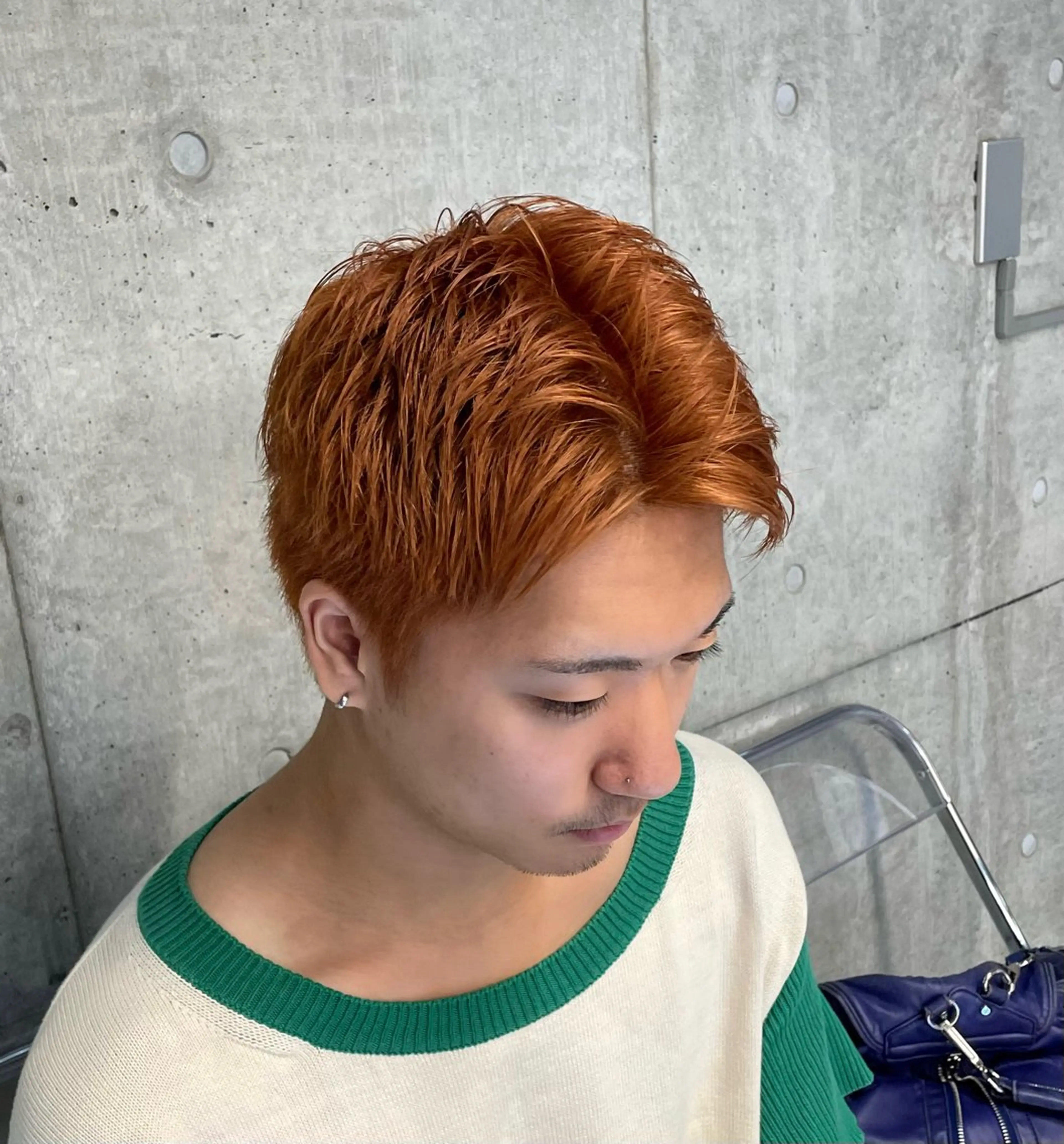 ショート カラー メンズ ヘアカラー トリートメント ʜᴀʀᴜᴋᴀ♱メンズ ウルフ/ブリーチのヘアスタイル