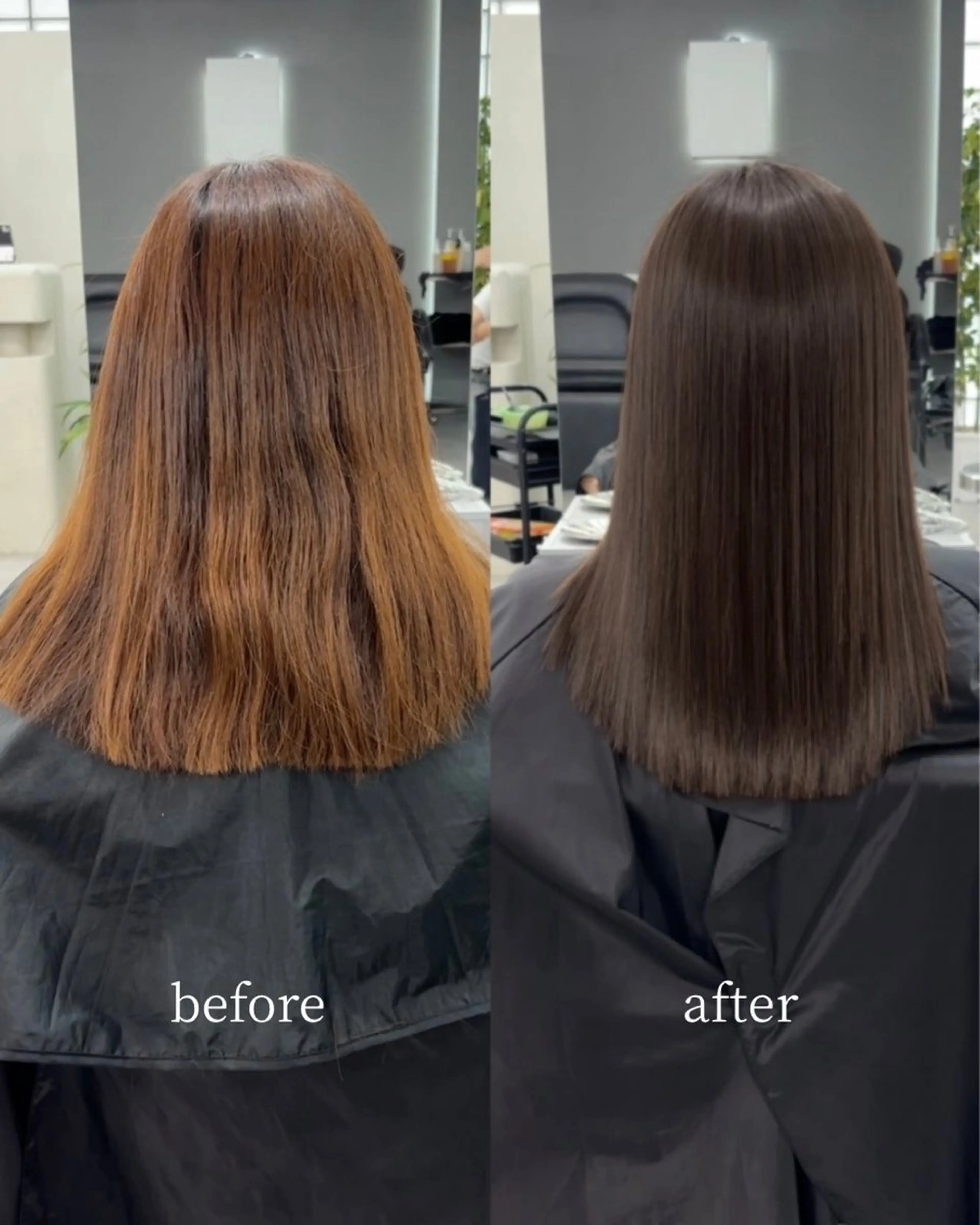 ミディアム 縮毛矯正 縮毛矯正 トリートメント 神戸で縮毛矯正/髪質 改善/お任せくださいのヘアスタイル