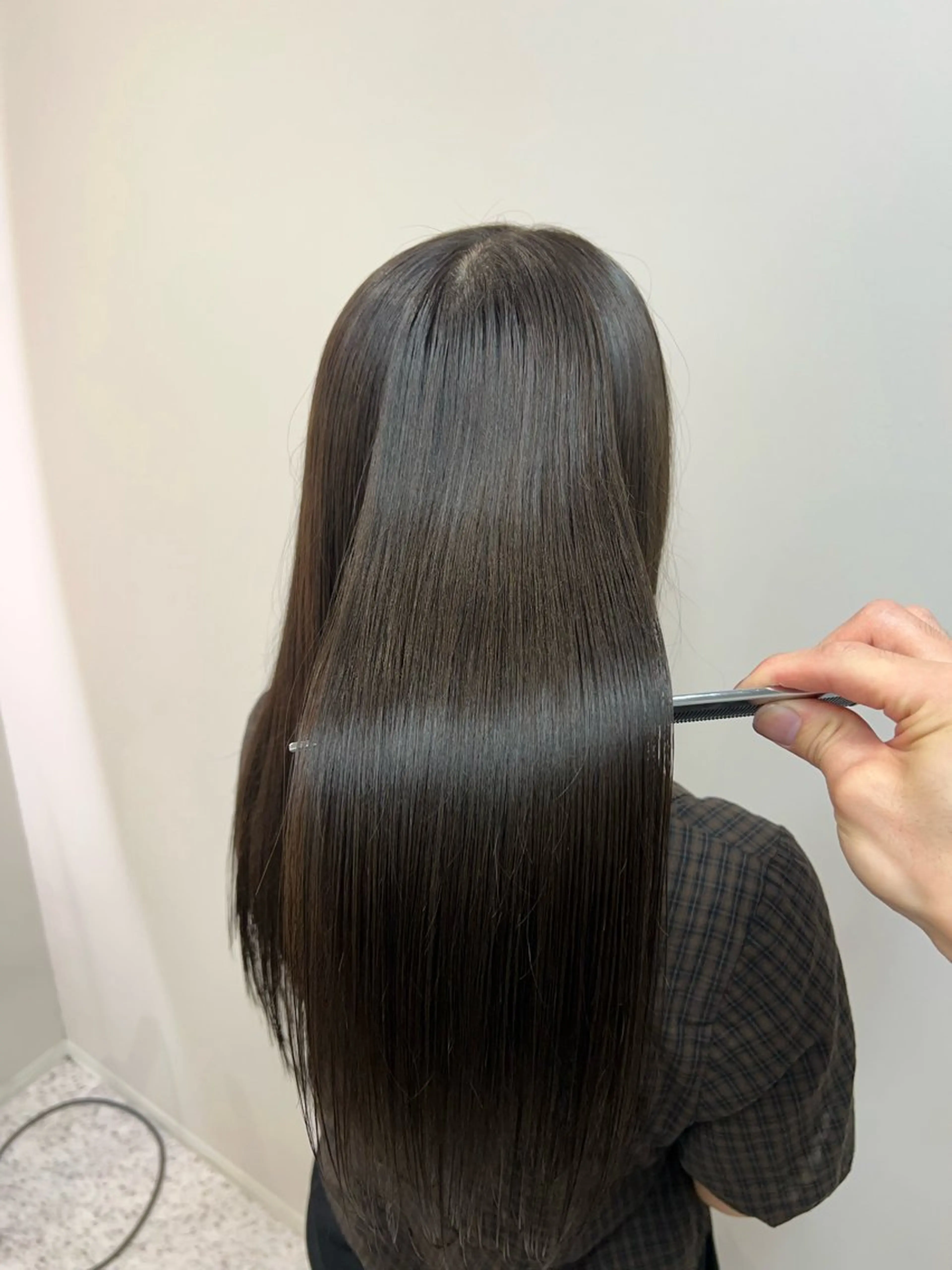 ロング カット 縮毛矯正 トリートメント 髪質改善 ヒデのヘアスタイル