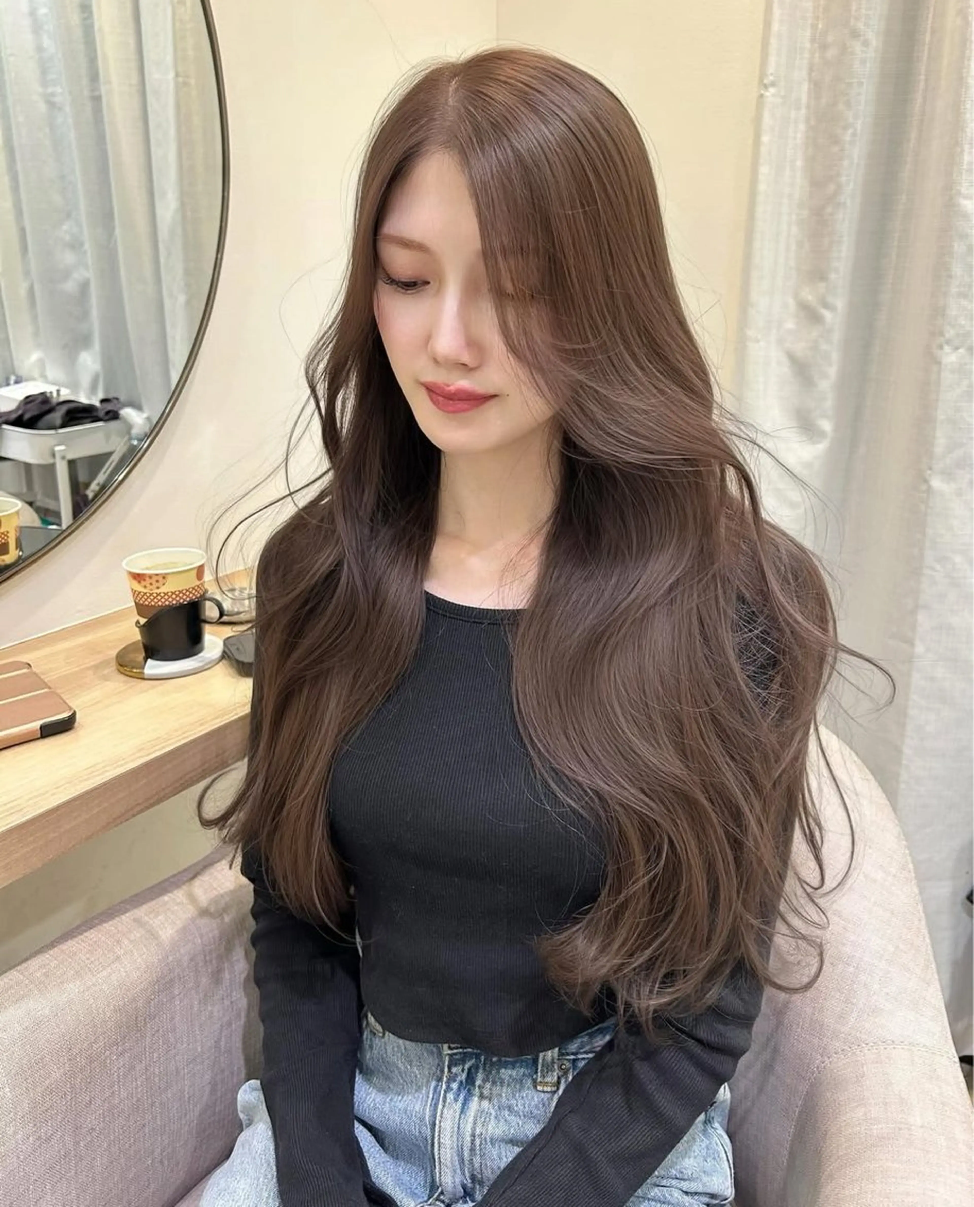 ロング 🫧ナチュ惹かれヘア 🫧前野志帆のヘアスタイル