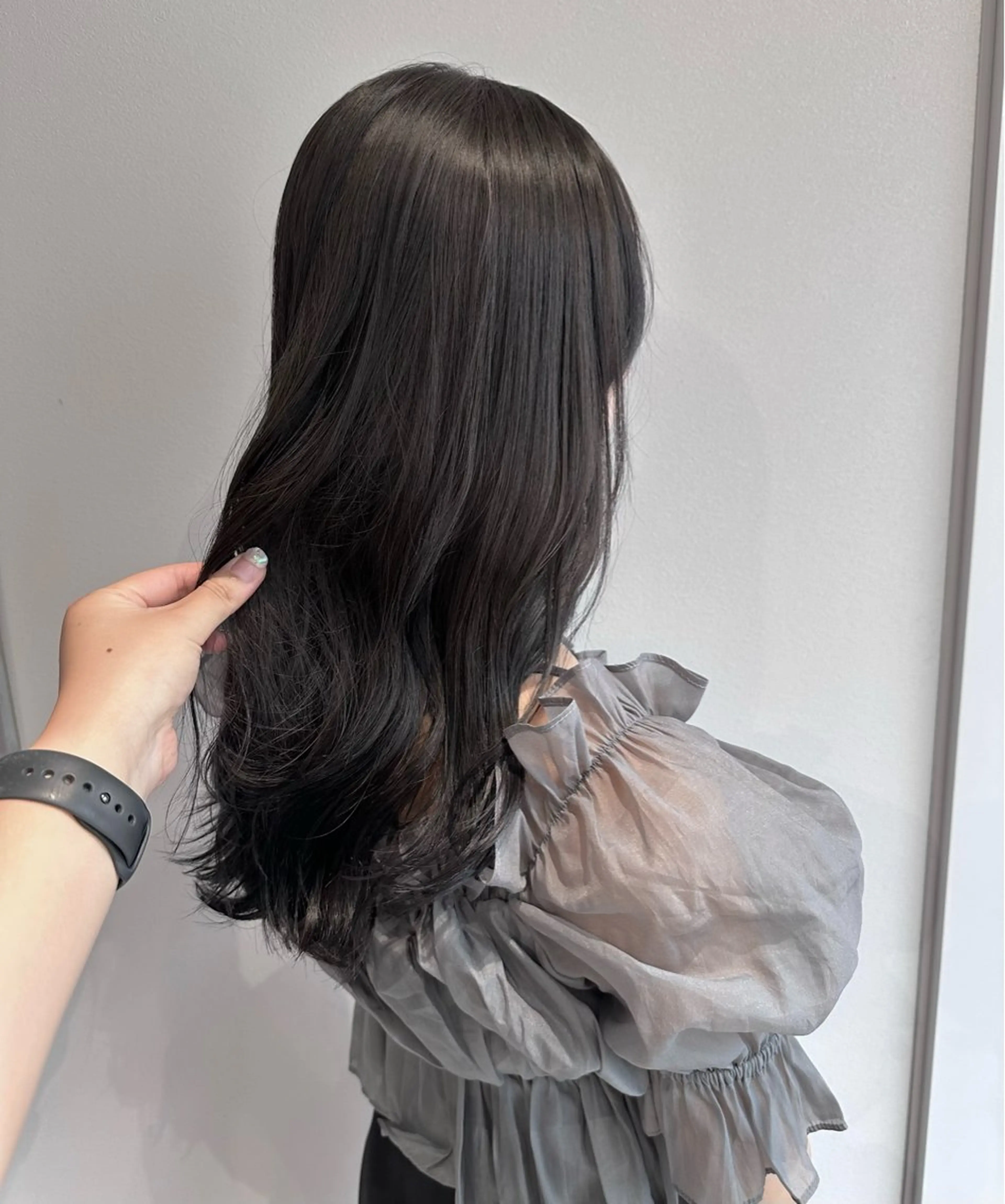 ロング カラー ブリーチ ダブルカラー グレージュ ブリーチなしカラー ヘアカラー トリートメント 山下恋佳/矢場町/ ブリーチ/ショートのヘアスタイル