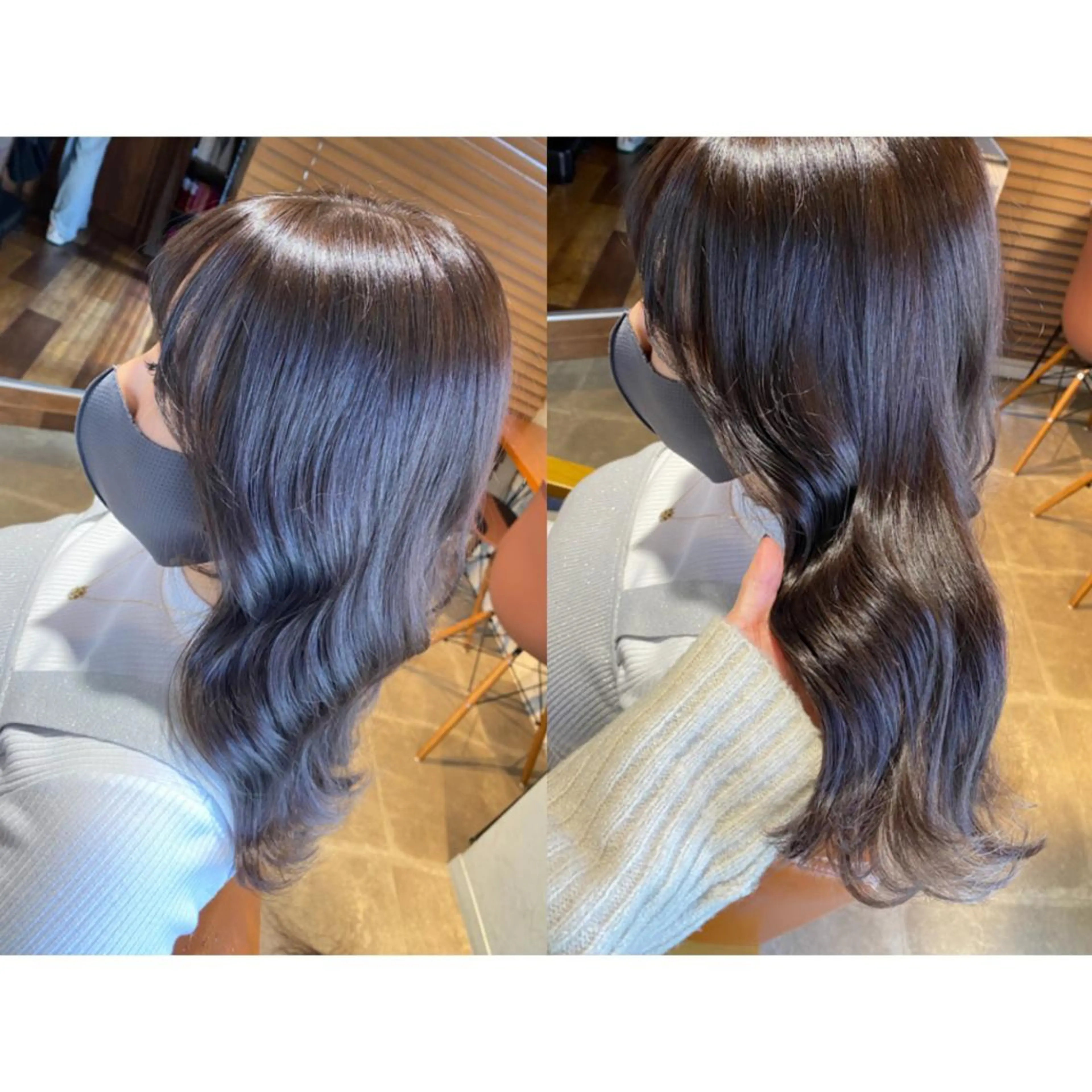 カラー アッシュ カット ヘアカラー トリートメント 🐻結んで可愛い hair EMI🐻のヘアスタイル