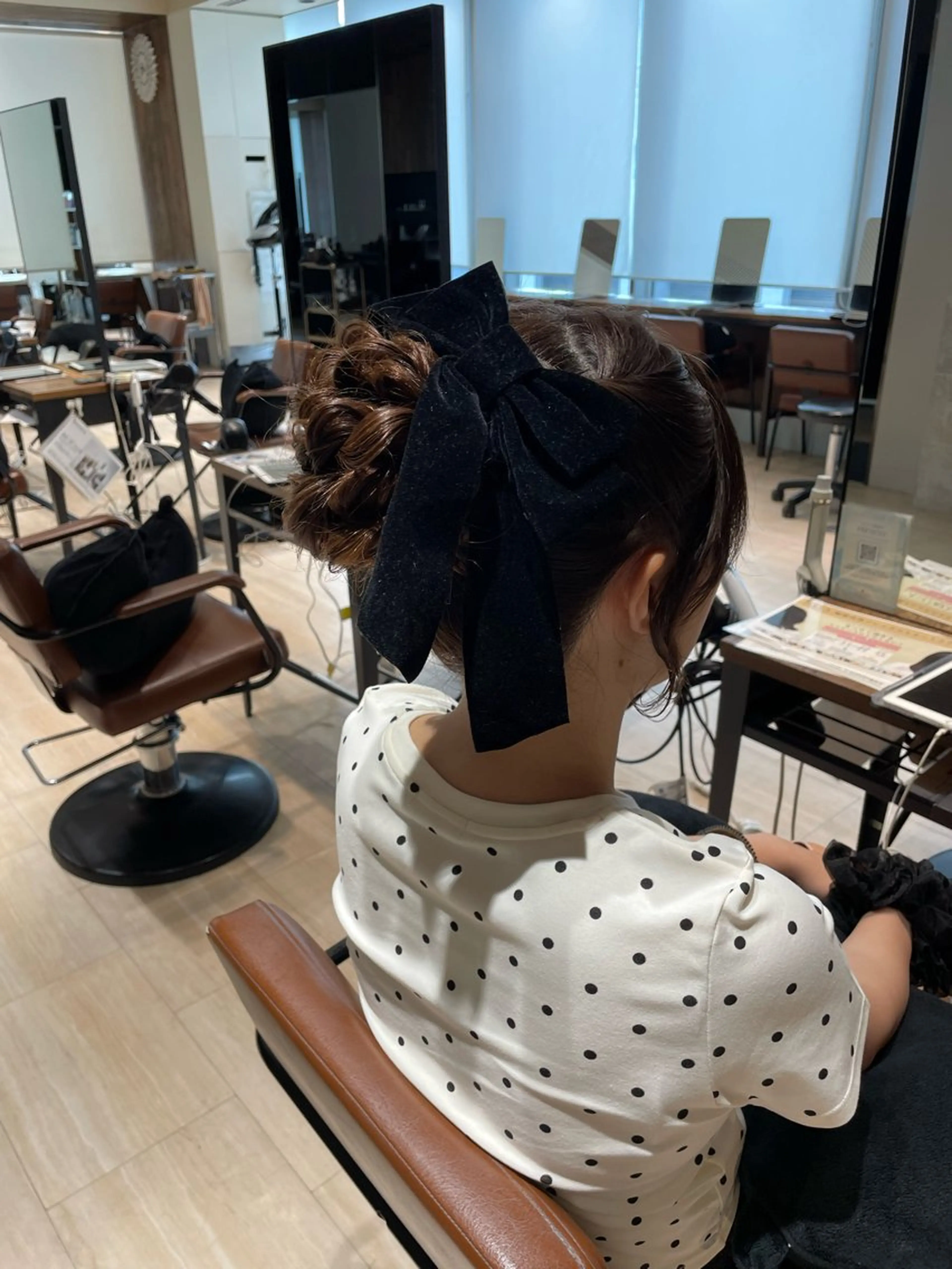 ヘアアレンジ お団子ヘア ヘアセット レイヤーカット/ アレンジ/うみのヘアスタイル