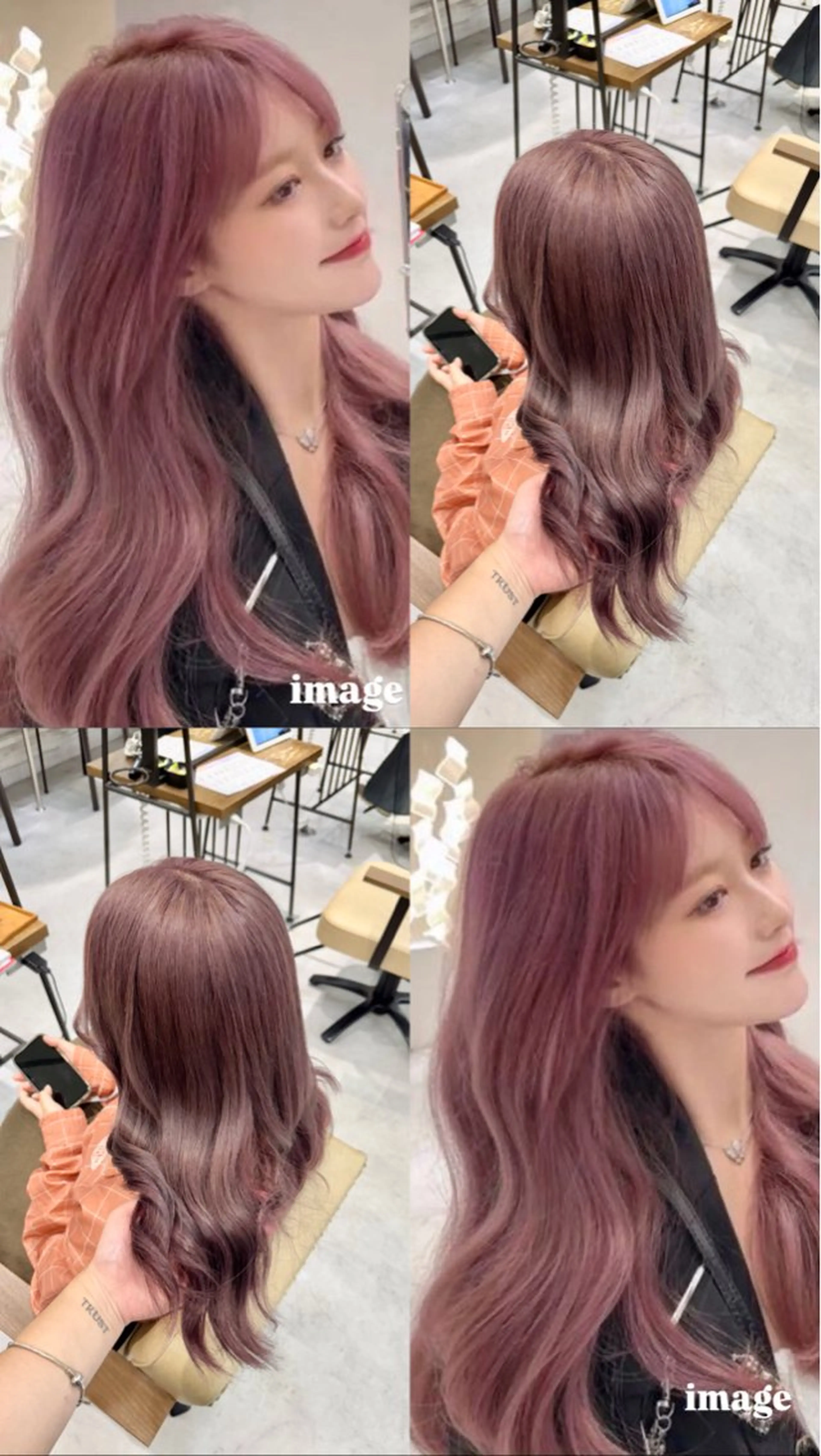 ロング カラー ブリーチ ヘアカラー Ouka/Wカラー/ 大人艶カラーのヘアスタイル