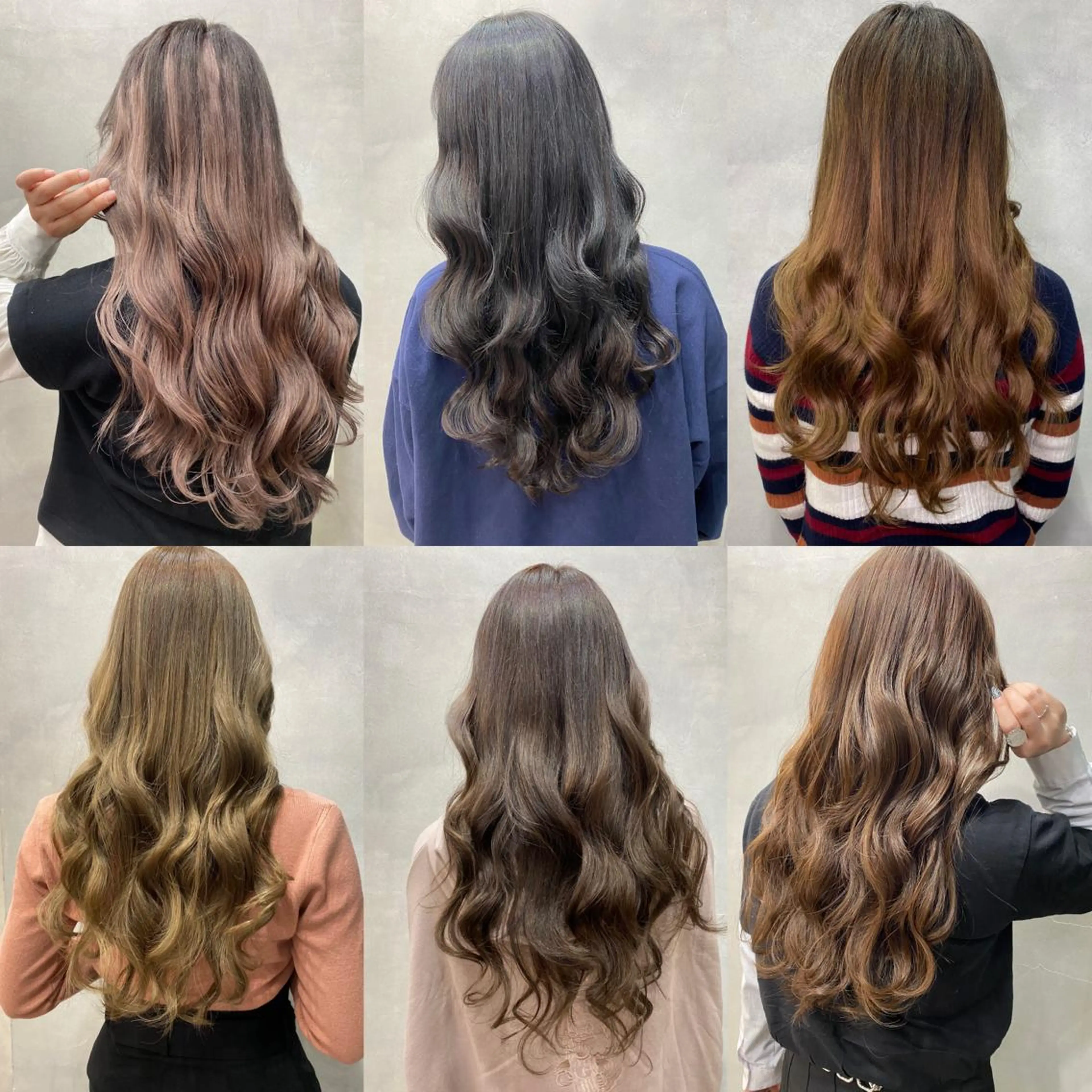 セミロング カラー ヘアアレンジ ショートボブ 編み込みエクステ シールエクステ セミロングパーマ バレイヤージュ LAVENDIA 初音のヘアスタイル