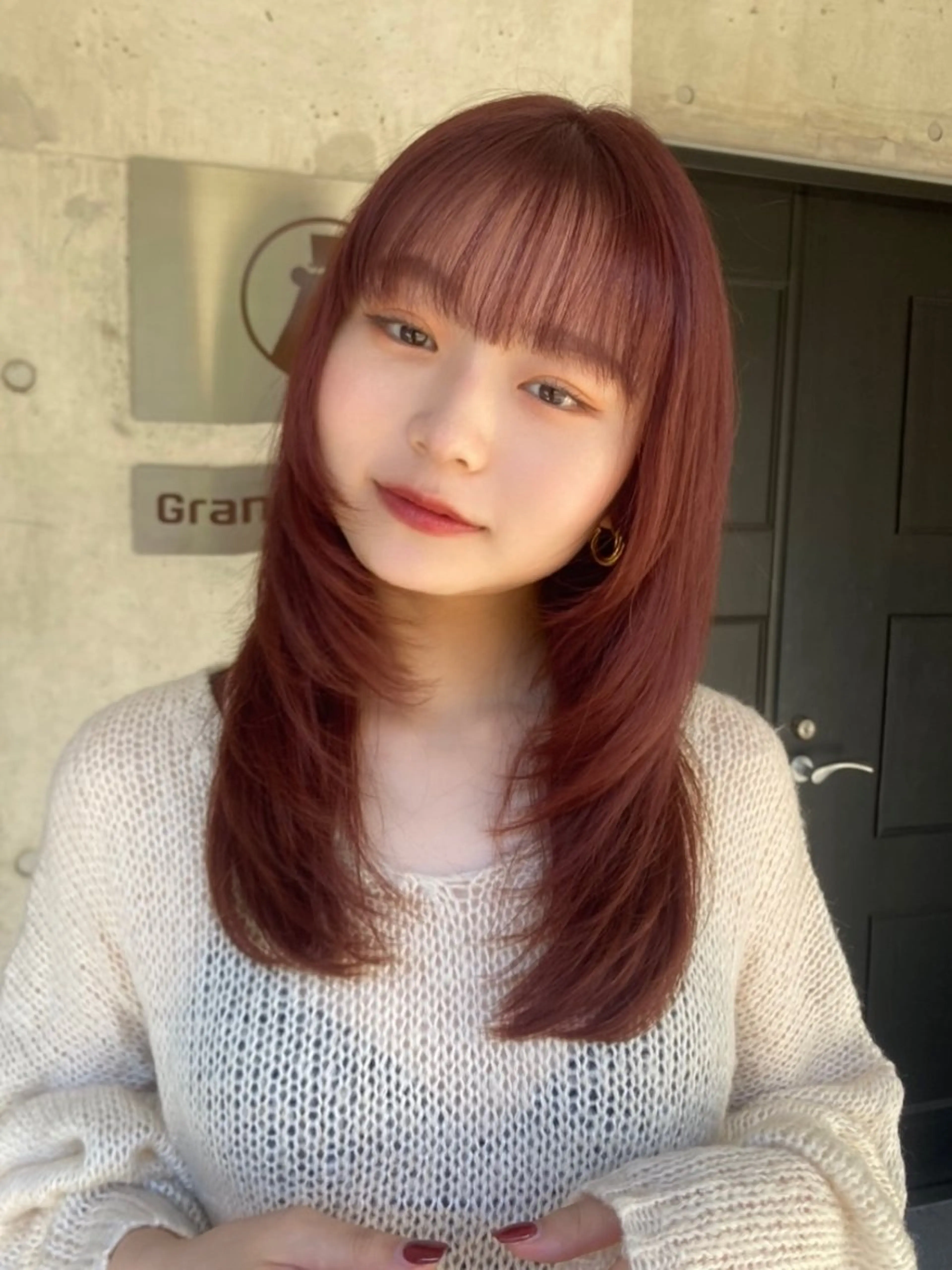 ミディアム カラー カット ヘアカラー トリートメント shiori/暖色/ レイヤー/似合わせのヘアスタイル