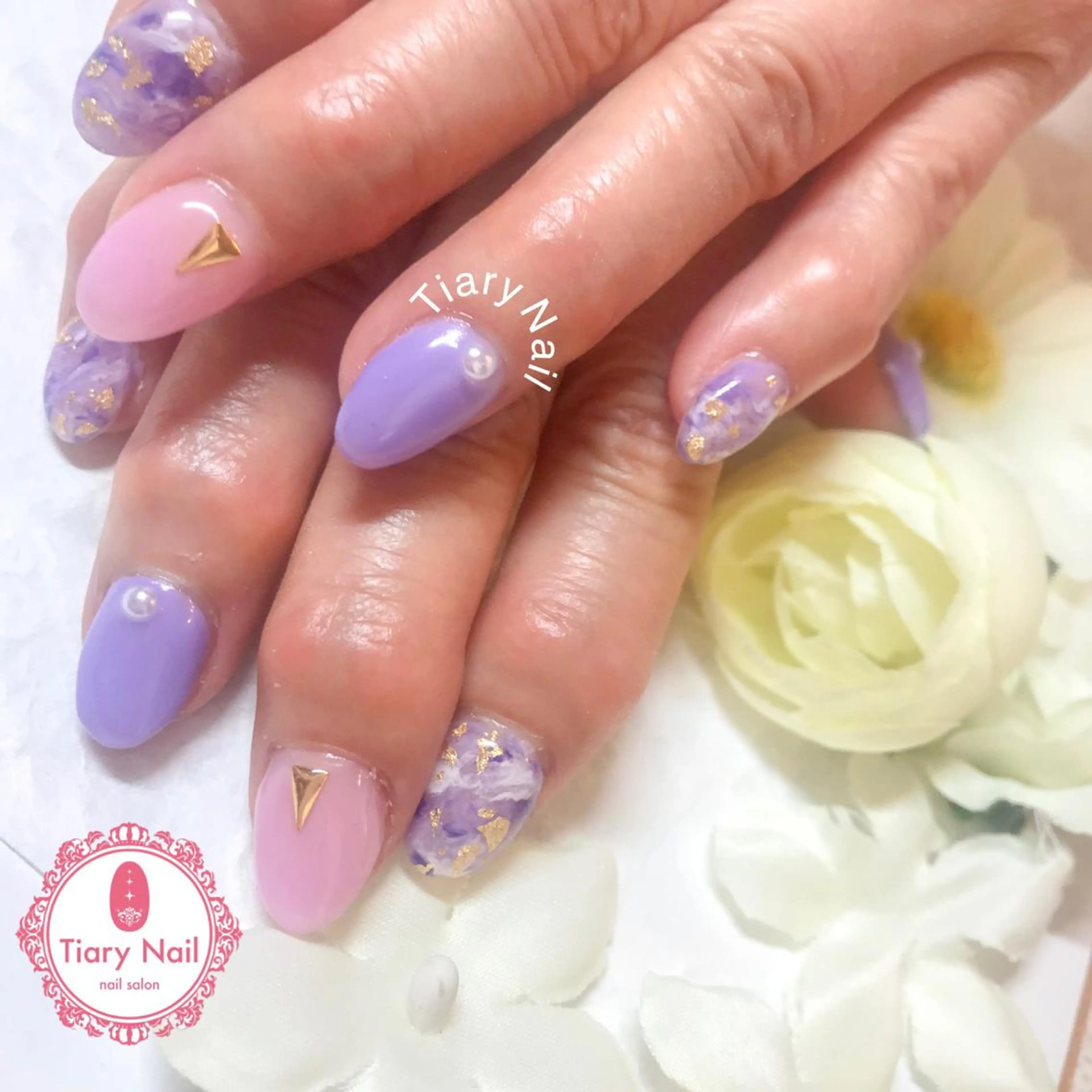 ネイル ハンドネイル 💗🪽Tiary Nail🪽💗のネイルデザイン