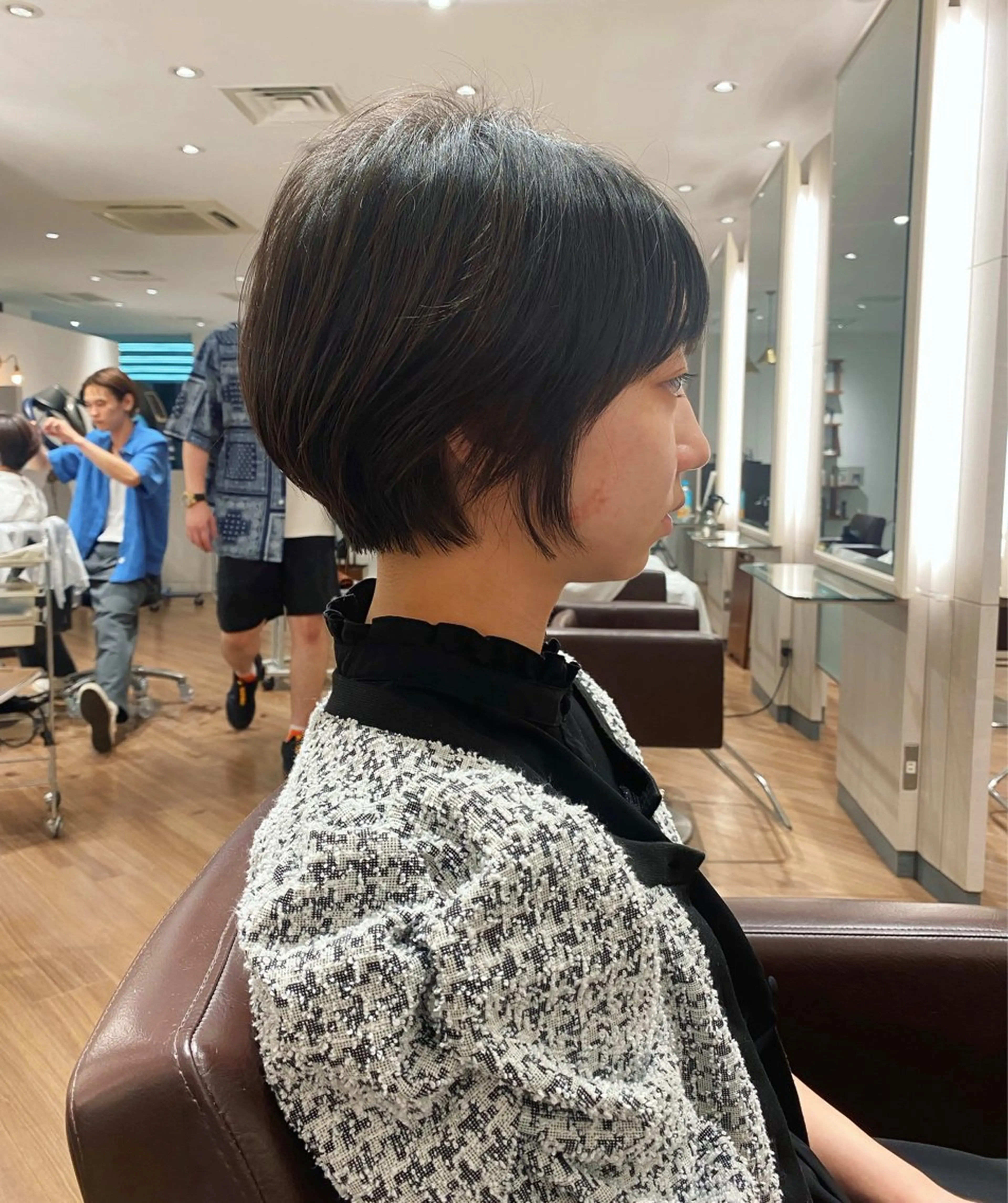 ショート カラー パーマ ショートボブ ボブ ショートヘア TYCHE GINZA所属・🍃服部 雅哉🍃銀座◎のヘアスタイル