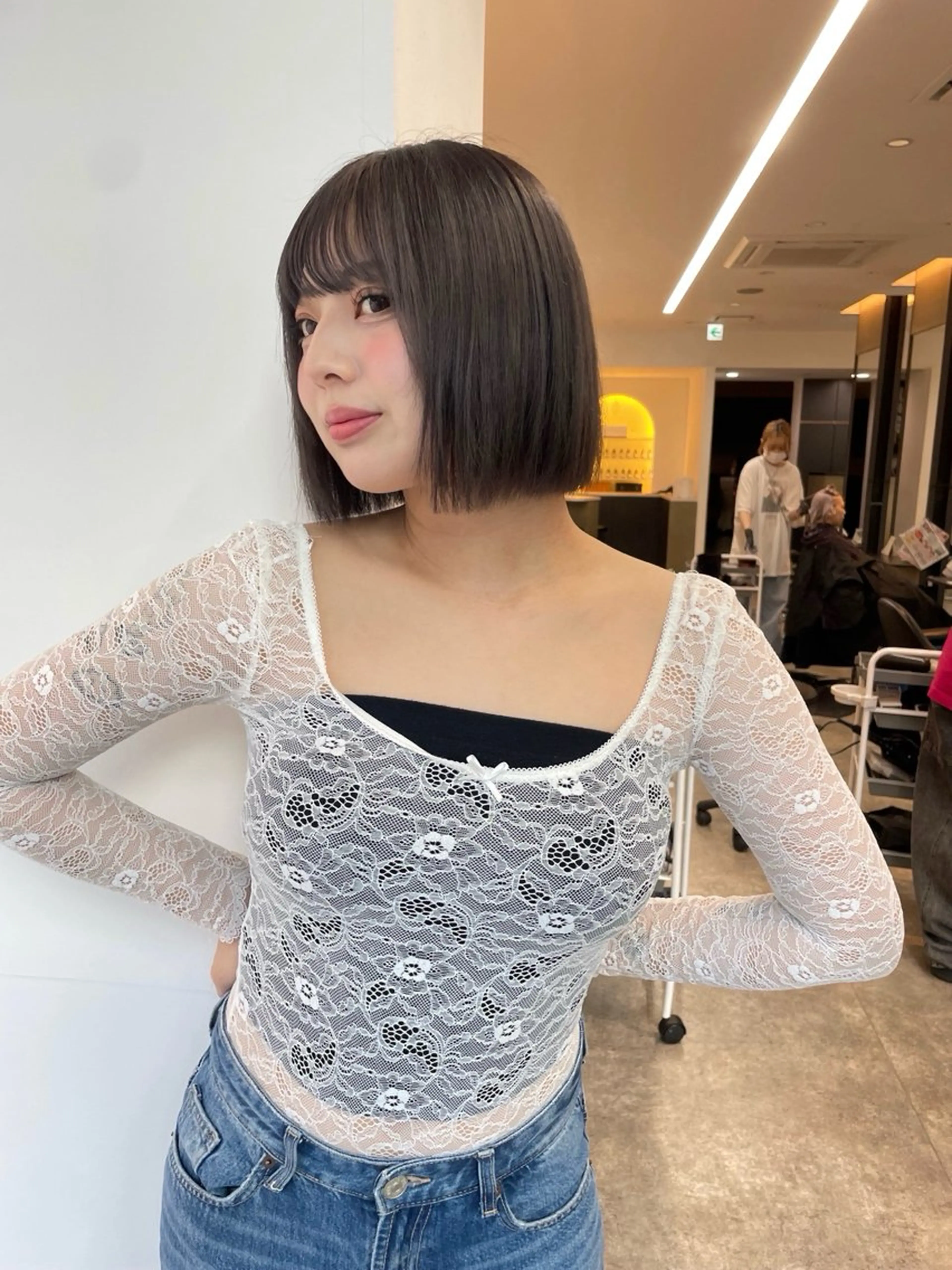 カラー ブリーチ グレージュ 【無料カットモデル】 水山まさはる🌸のヘアスタイル