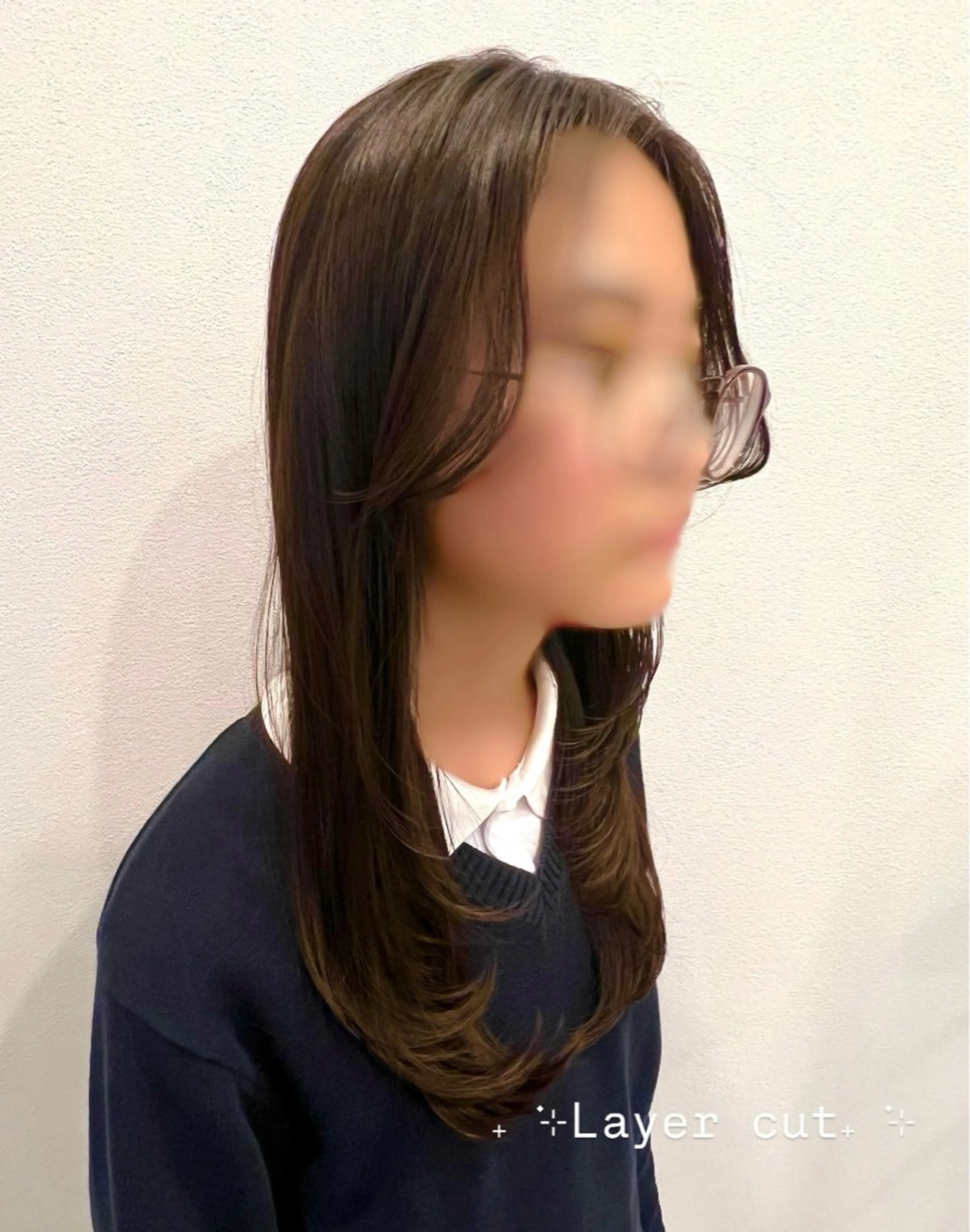 セミロング キッズ レイヤーカット カット LiTA 友田未来のヘアスタイル