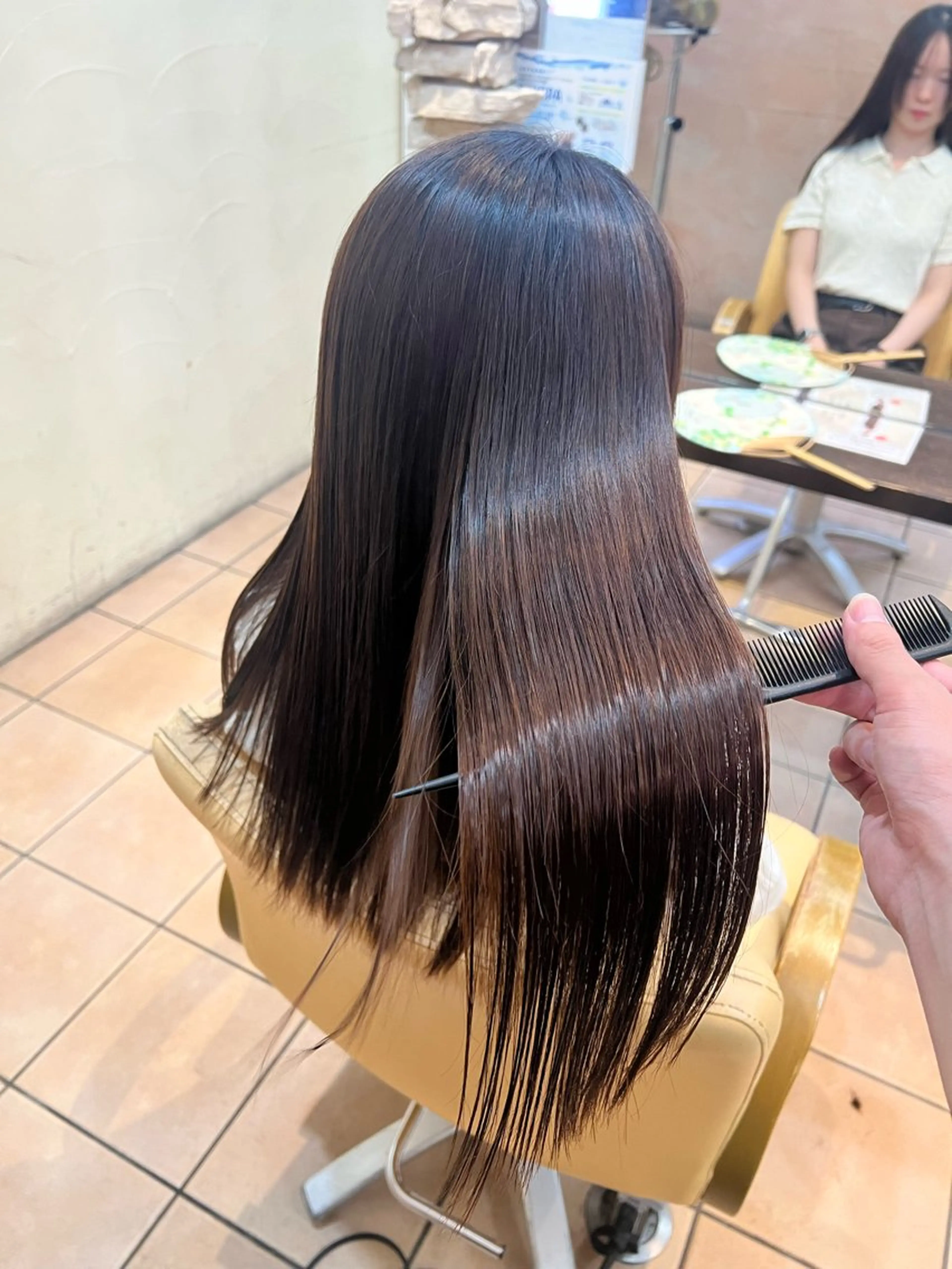 ロング 酸性ストレート 縮毛矯正 地毛風ストレート ⚡️下ノ村柊斗⚡️のヘアスタイル