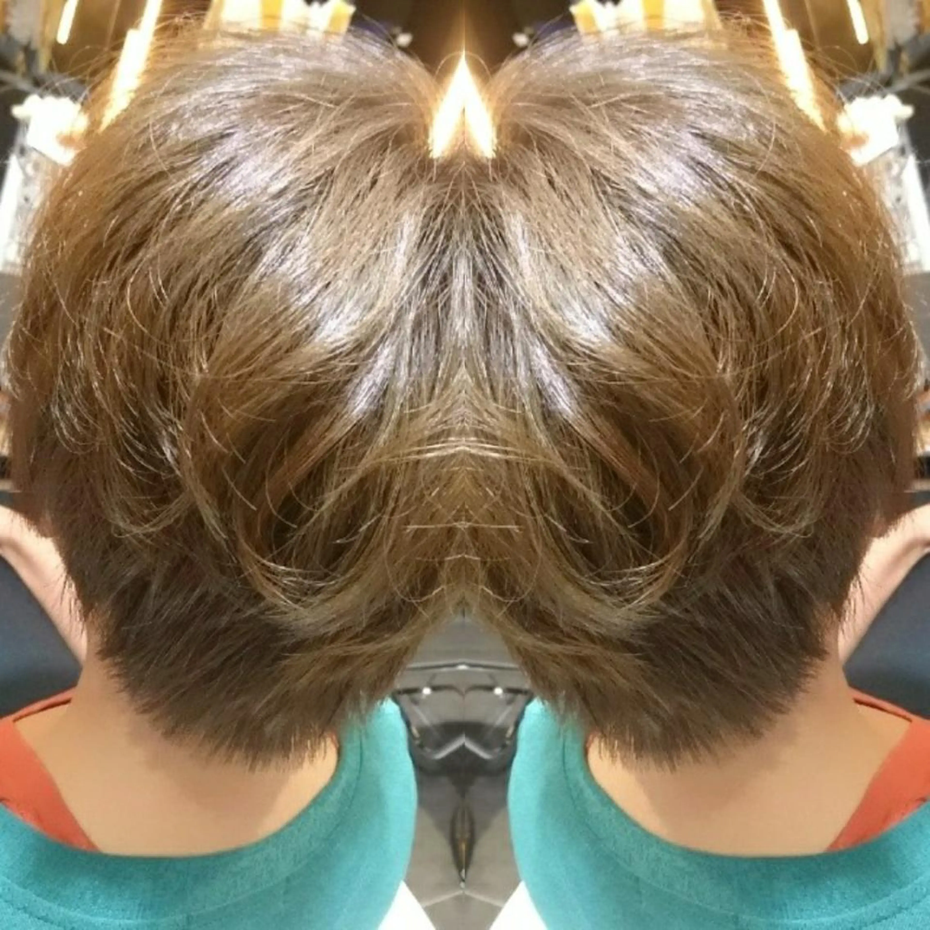 ショート カラー グレージュ ハイライトカラー ハイライト 永島 さとみのマツエク・マツパデザイン