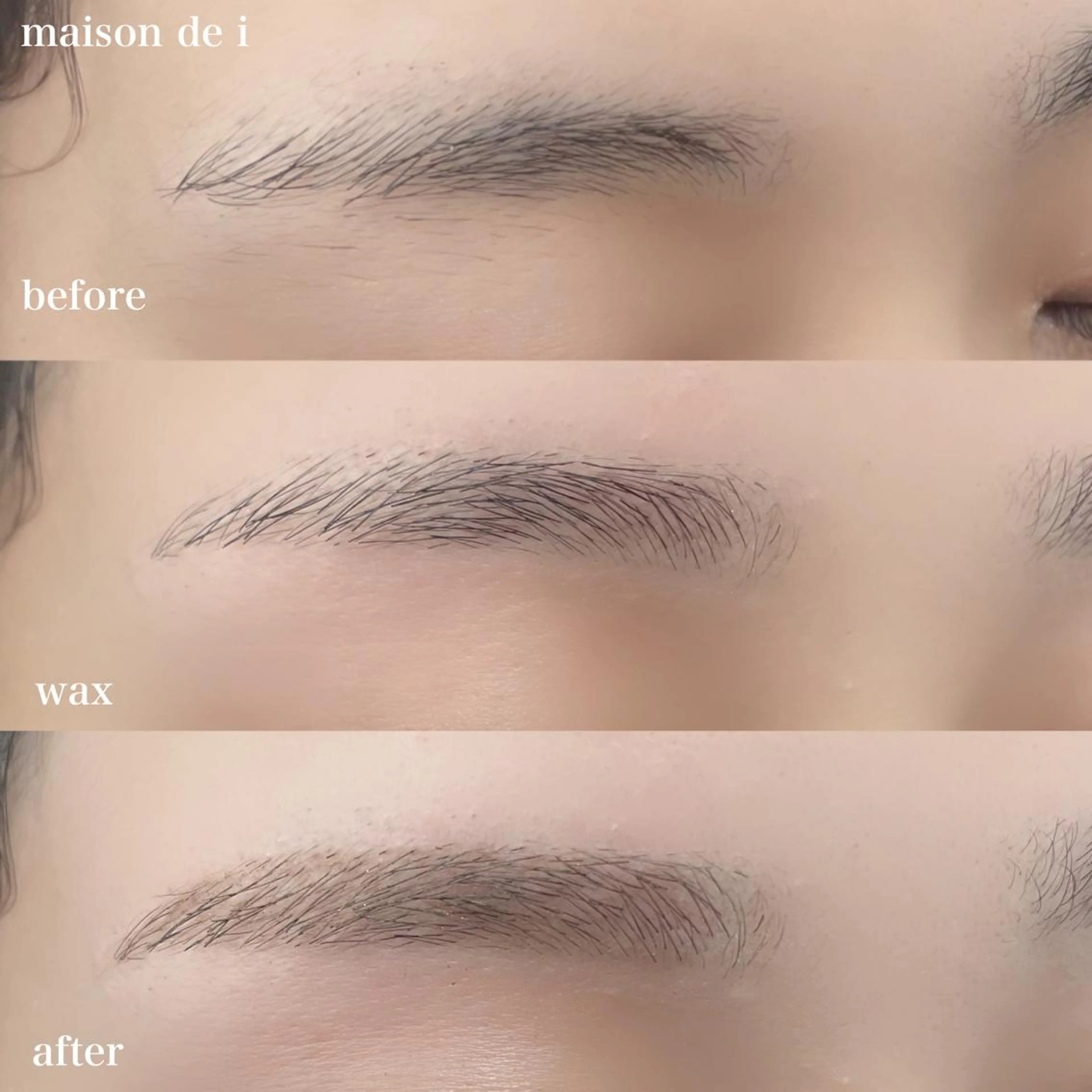 アイブロウ ワックス脱毛 眉カット maison de i kanaのマツエク・マツパデザイン
