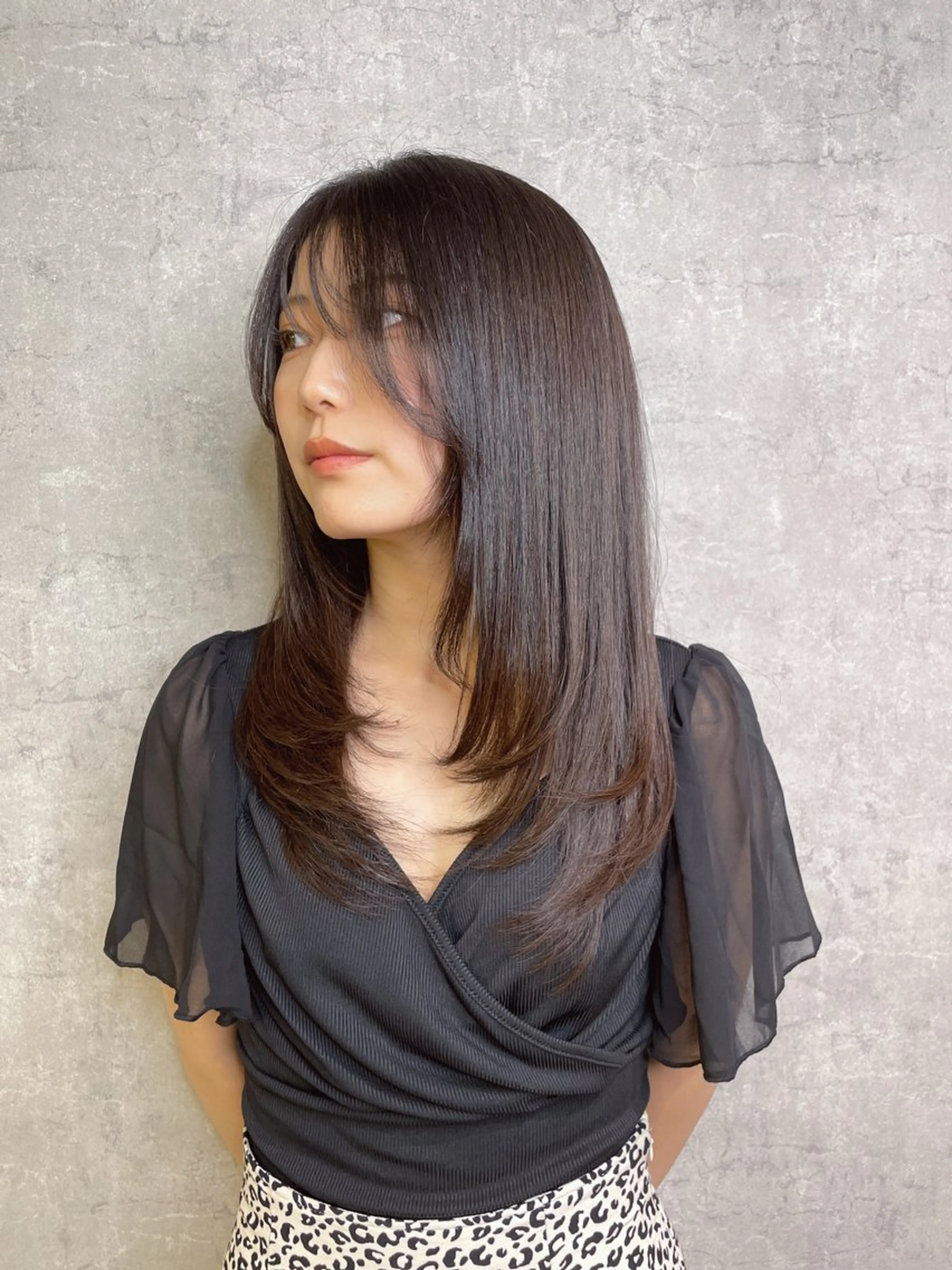 ミディアム 顔まわりレイヤー 顔周りカット 姫カット 髪質改善 韓国風ヘア トレンド韓国ヘア 🇰🇷のんのヘアスタイル