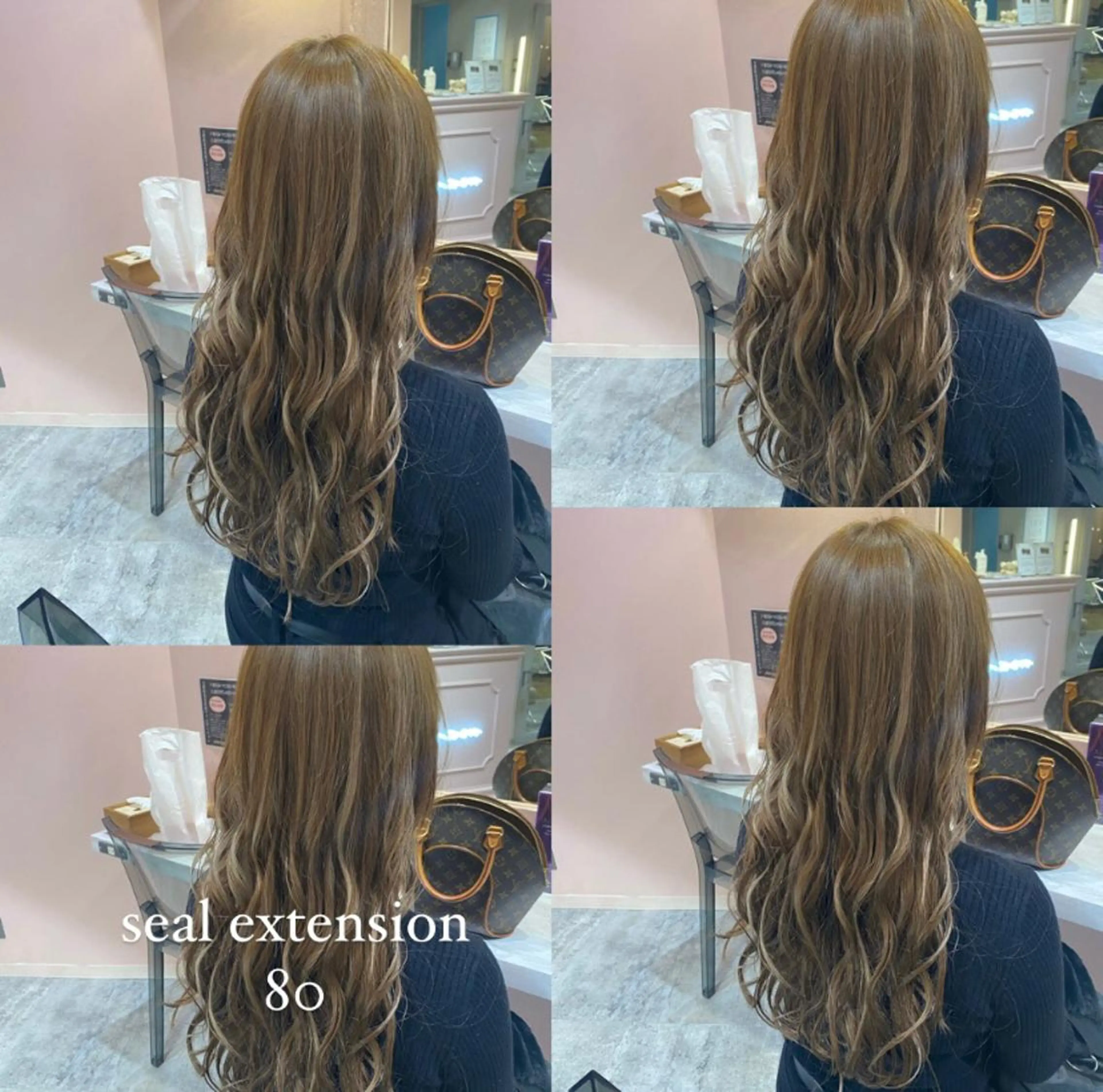ロング カラー パーマ ヘアアレンジ メンズ キッズ シールエクステ メンズハイライト ハイライトカラー エクステ ハイライト RIYA❤︎ Aujuaソムリエのヘアスタイル