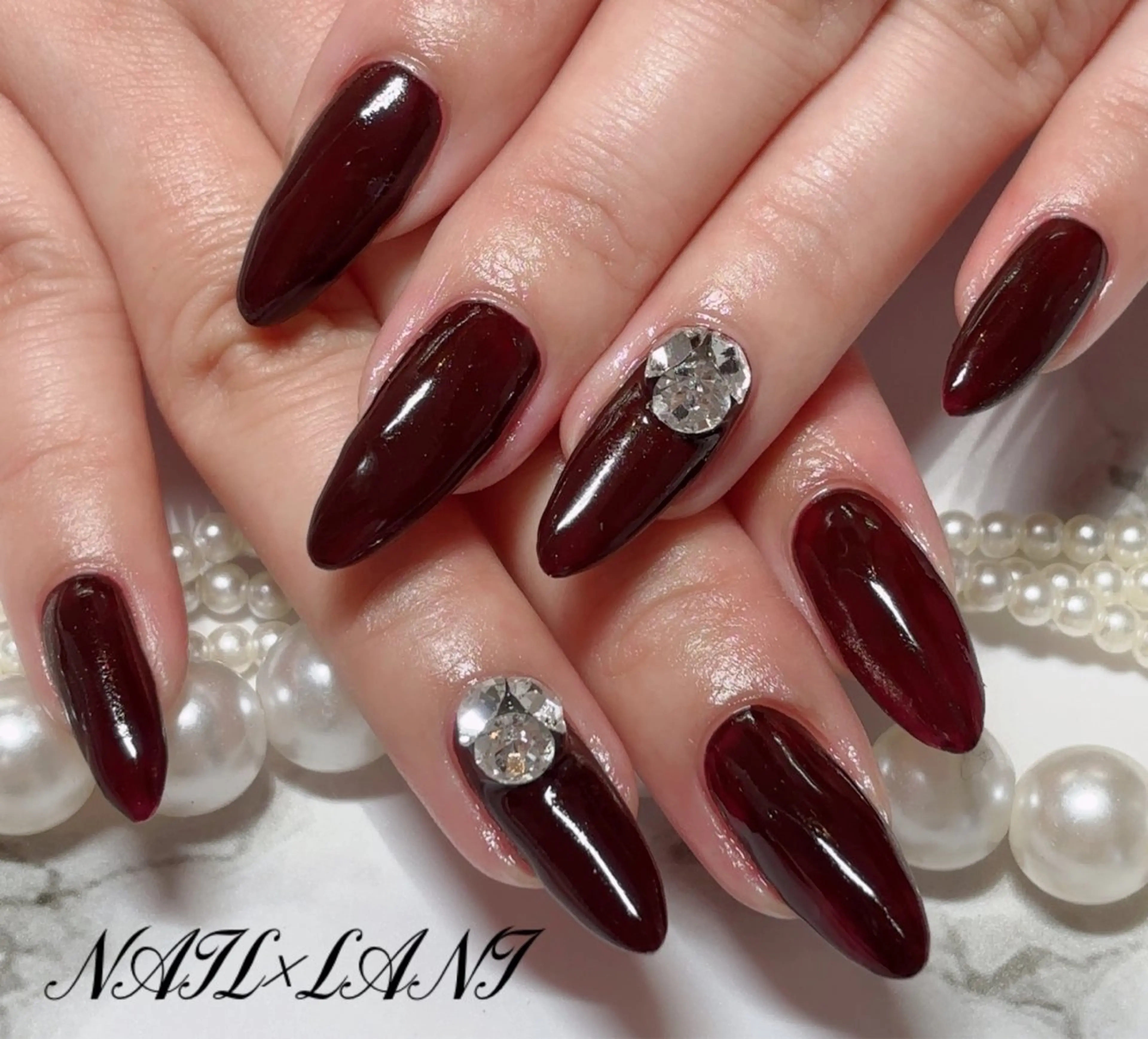 ネイル フットネイル ジェルネイル マグネットネイル パラジェル 一之瀬 柚季のネイルデザイン