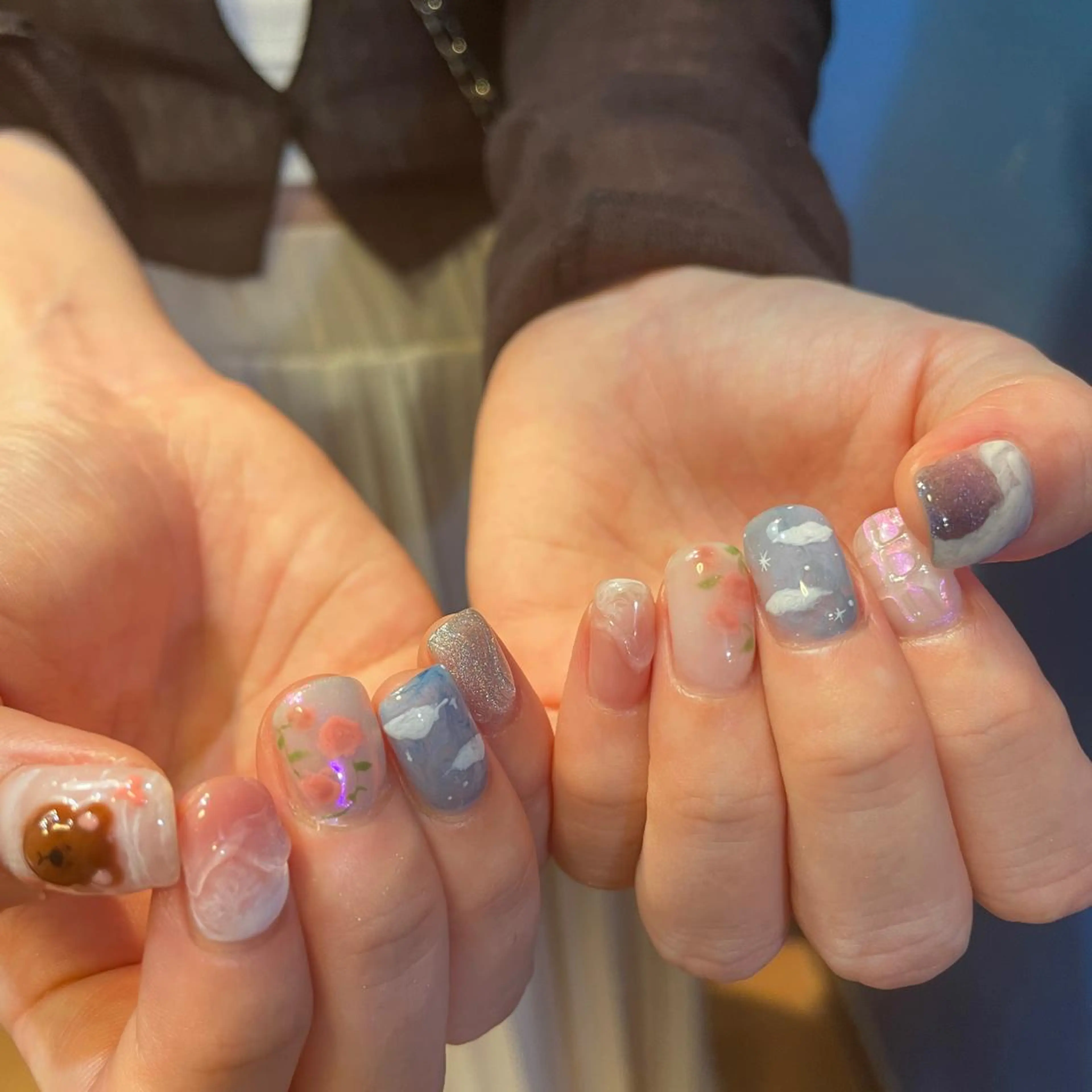 ネイル ハンドネイル フットネイル ゆびノさき茨木店 ニュアンス/アートのネイルデザイン