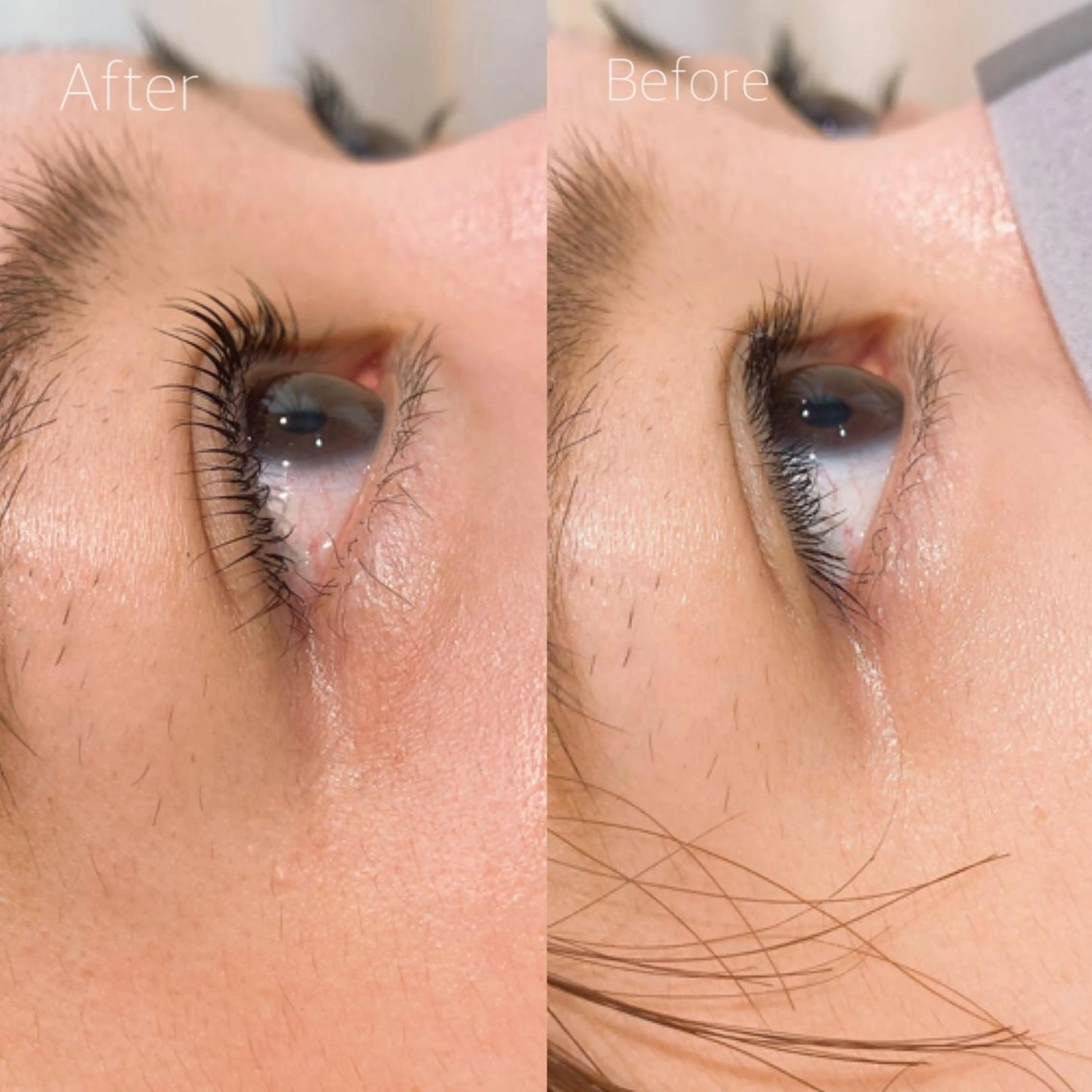 マツエク・マツパ レイヤーカット✖️ 柔らかベージュカラーのヘアスタイル