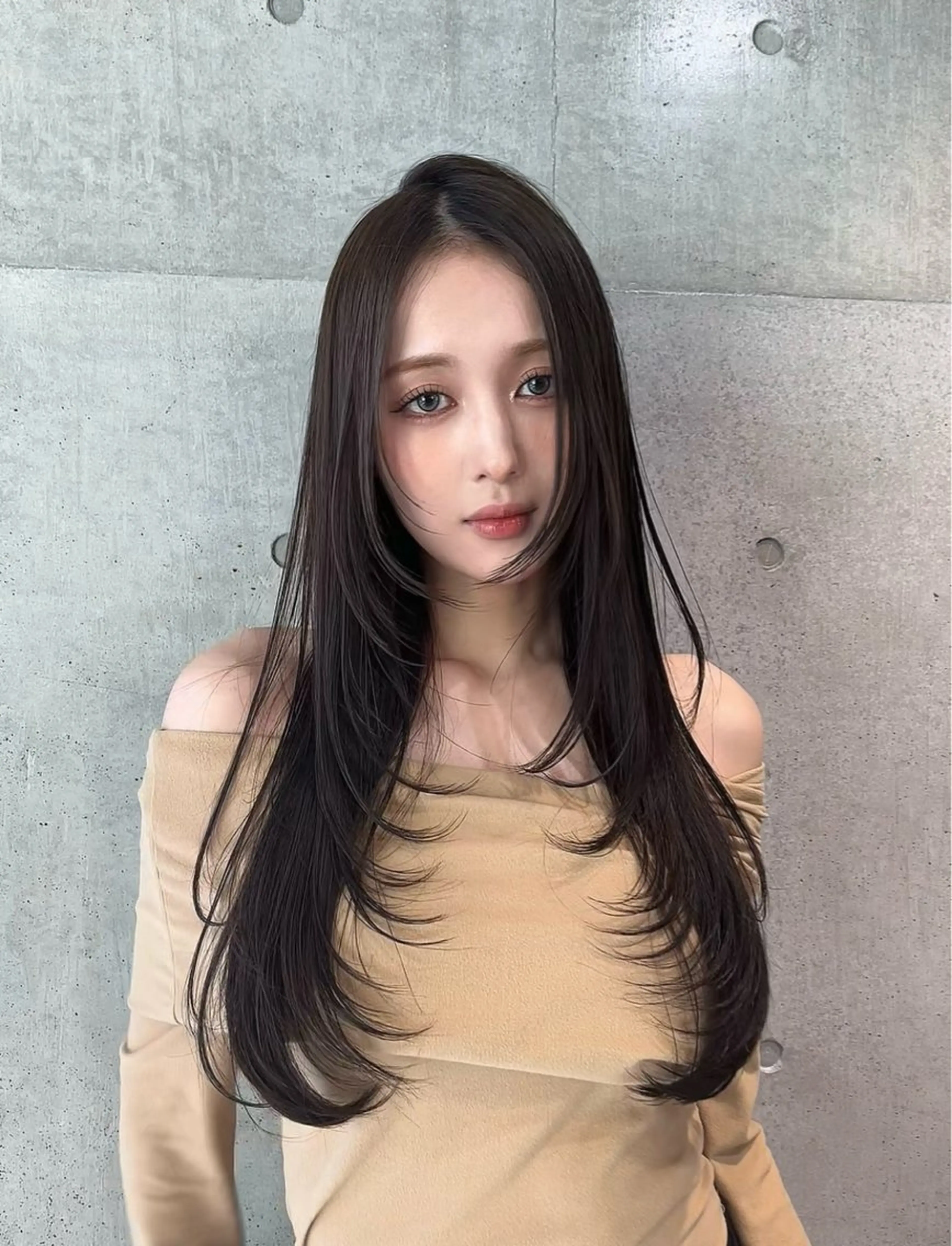 セミロング カラー カット ヘアカラー トリートメント 🌫️大人韓国ヘア 🌫️naoyaのヘアスタイル