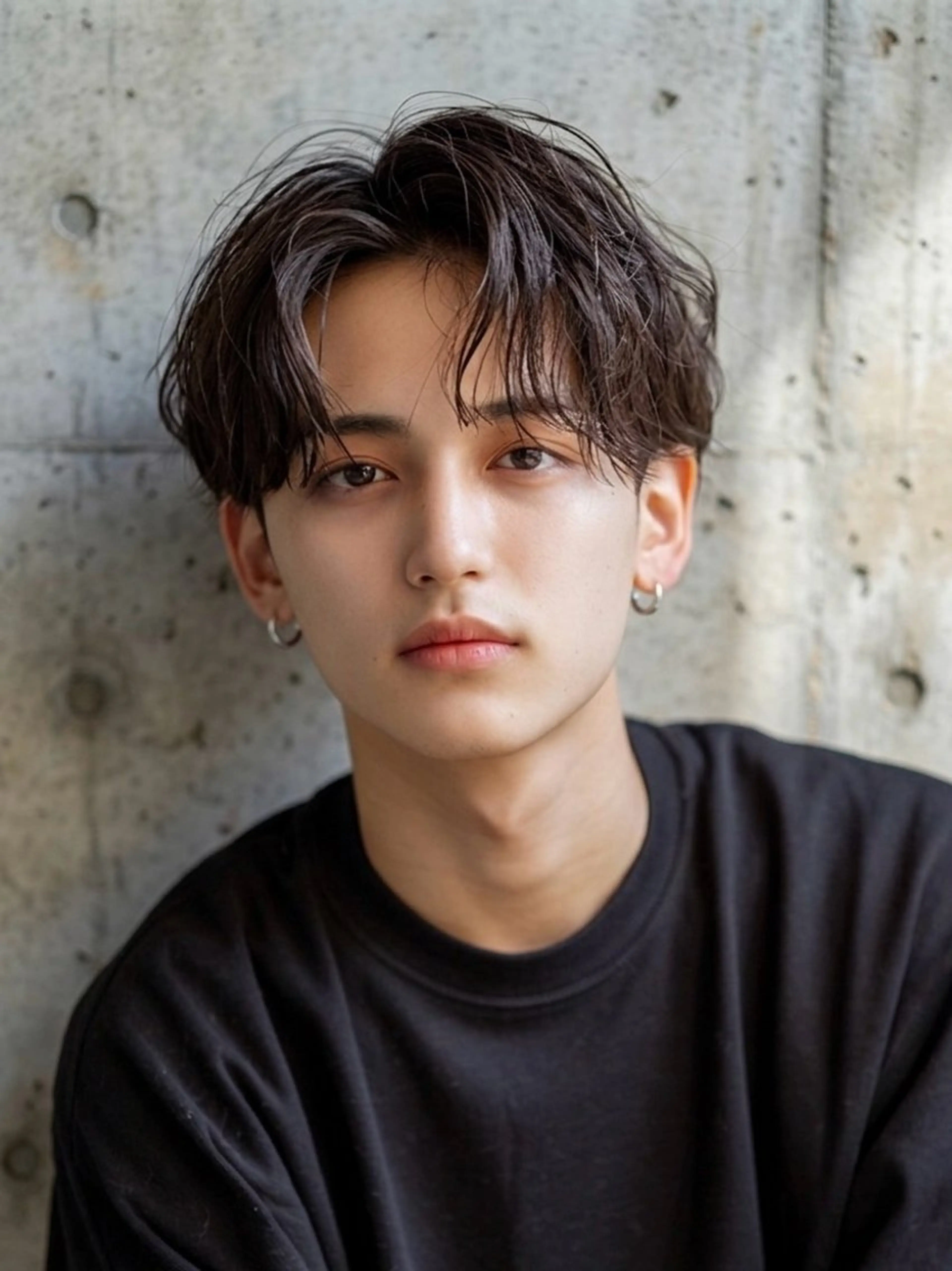 ミディアム メンズ ミディアムパーマ メンズパーマ カット パーマ 【扉gate】野崎 英幸のヘアスタイル