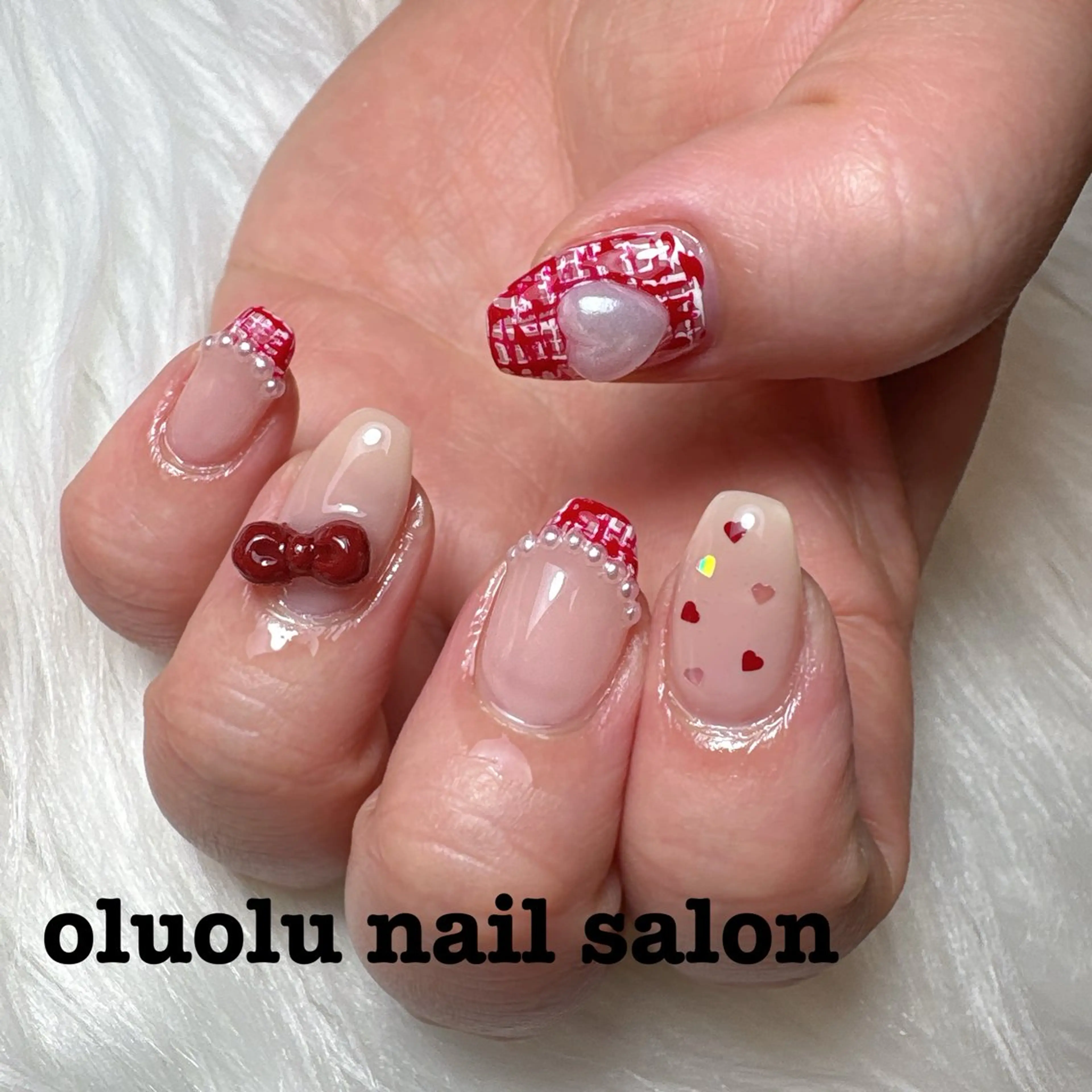 ネイル フレンチネイル 持ち込み oluolu nailsalonのネイルデザイン