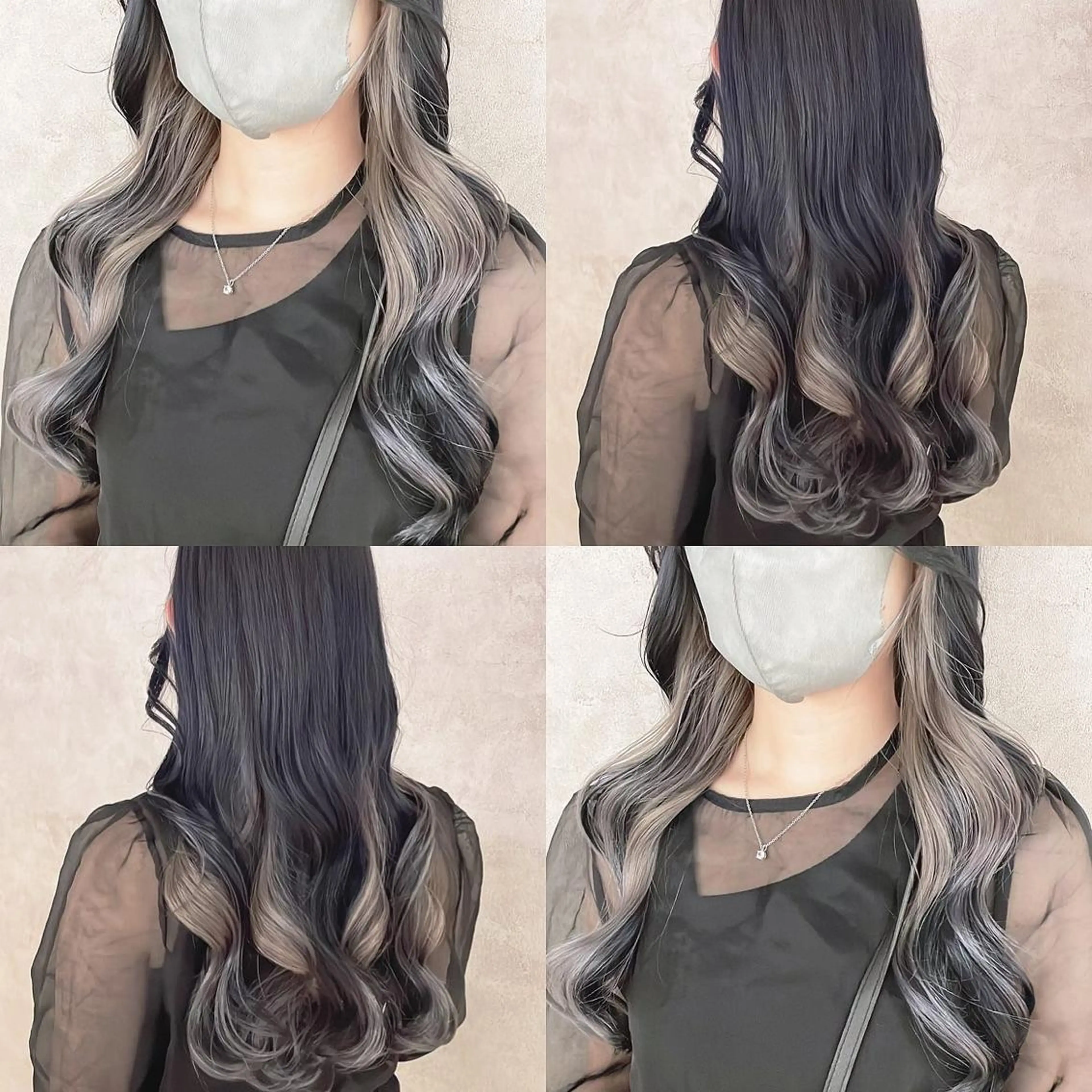 カラー グレージュ ヘアカラー トリートメント 渋谷:インナーカラー ／🍒エリカ🍒のヘアスタイル