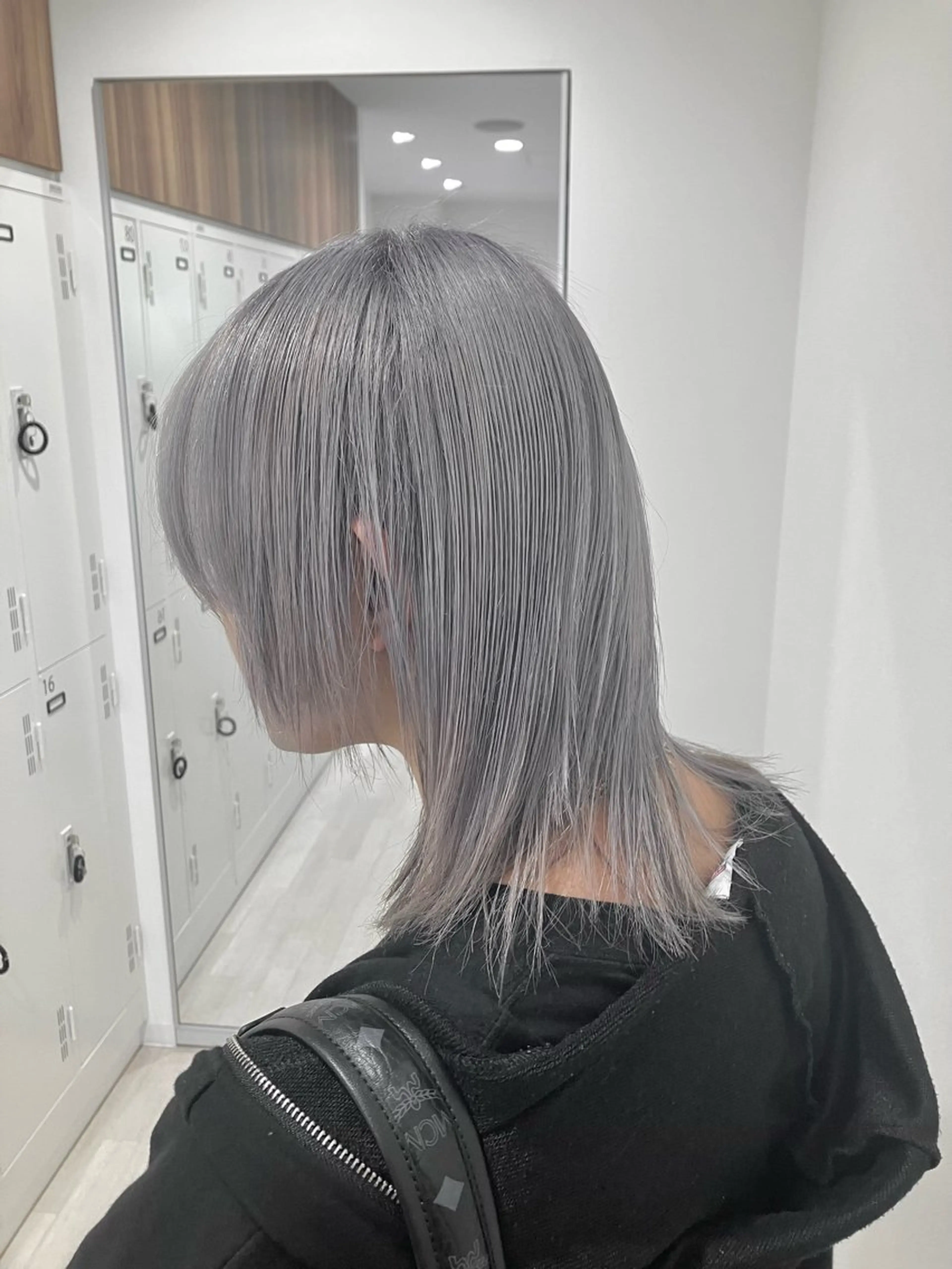 セミロング カラー ヘアカラー 雅/ダブルカラー/ 白髪ぼかしハイライトのヘアスタイル