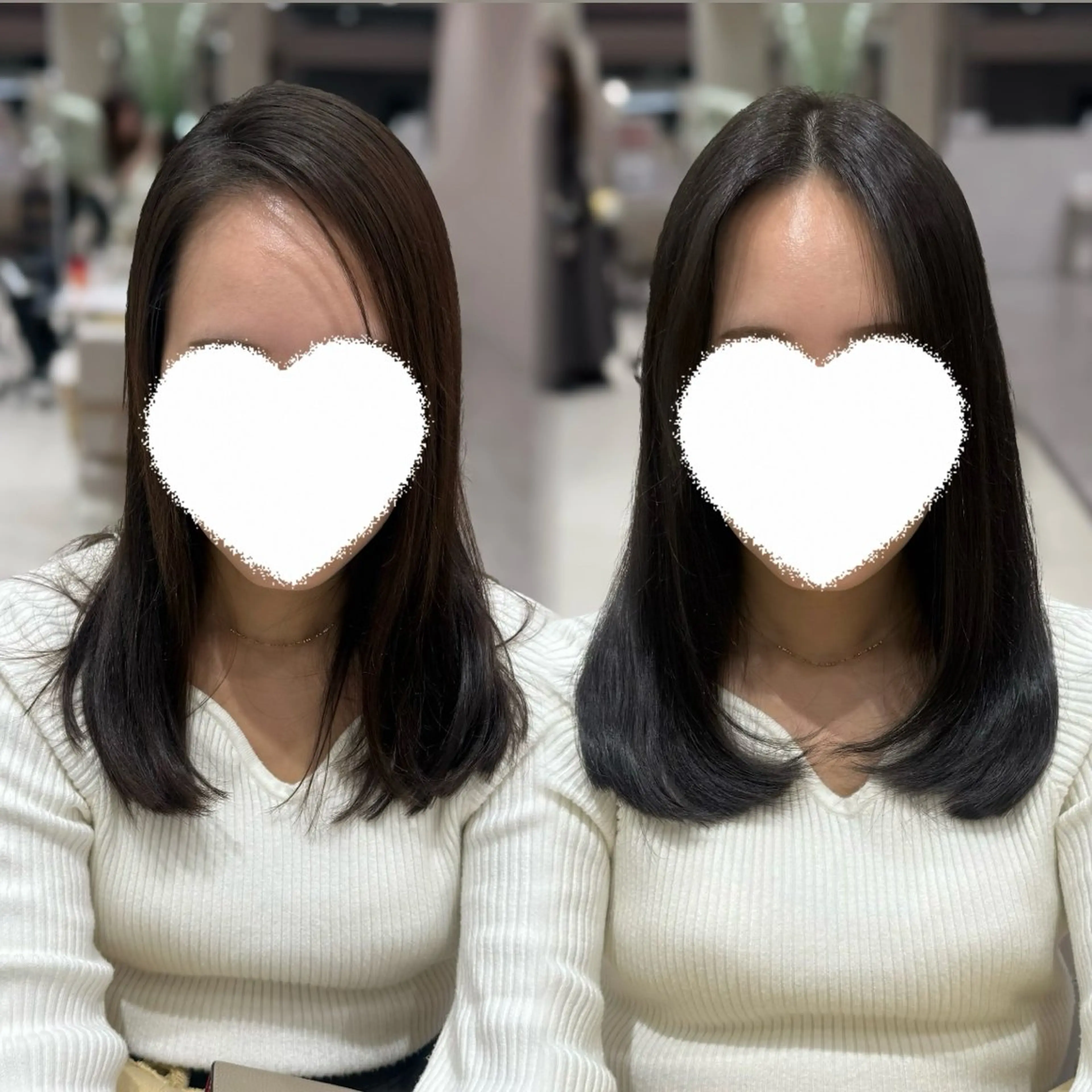 ミディアム カラー カット ヘアカラー トリートメント 内田 志乃のヘアスタイル