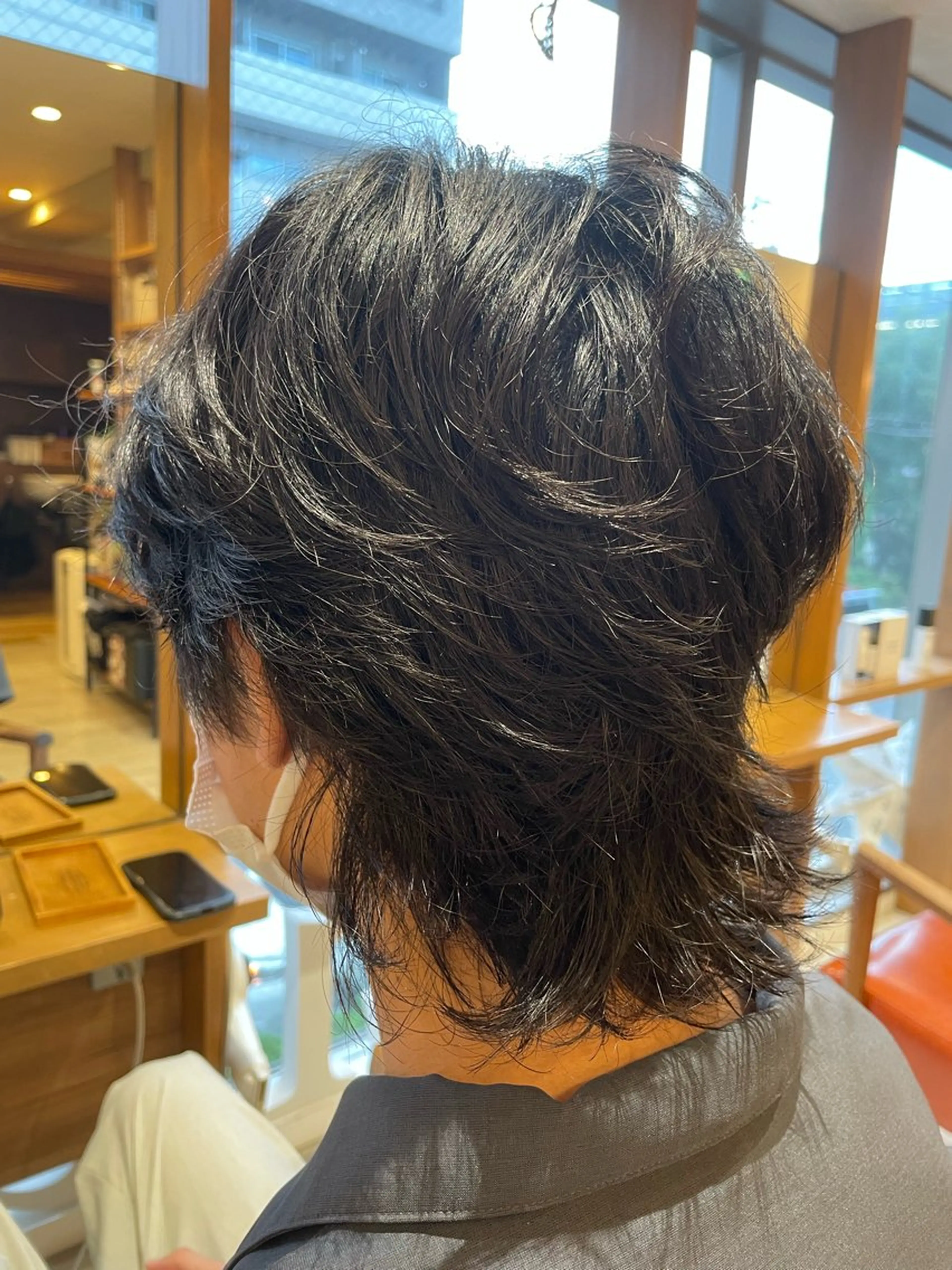 ミディアム メンズ メンズウルフカット ウルフカット Lian山田 駿のヘアスタイル