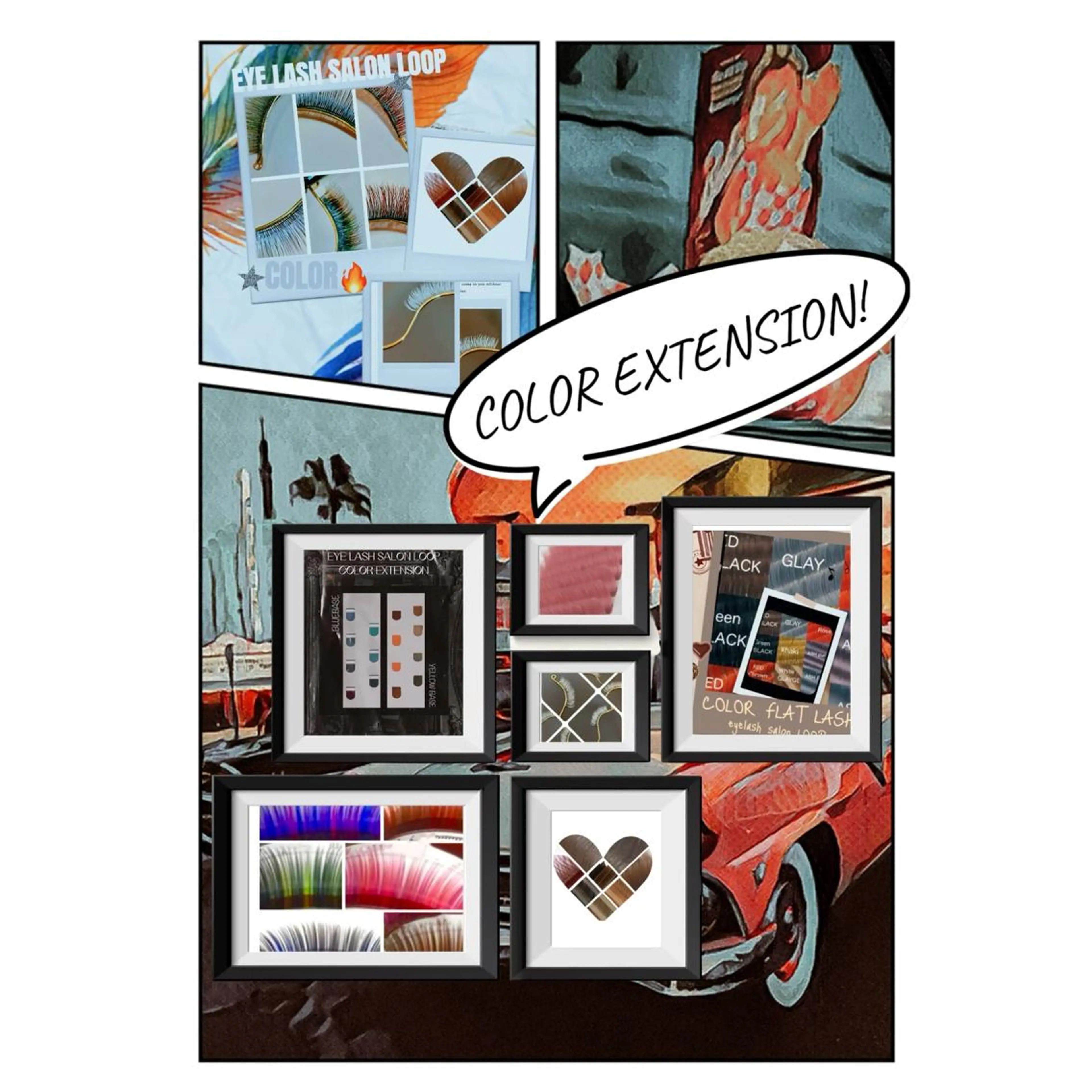 カラー マツエク・マツパ eyelash salonLoopꨄのマツエク・マツパデザイン