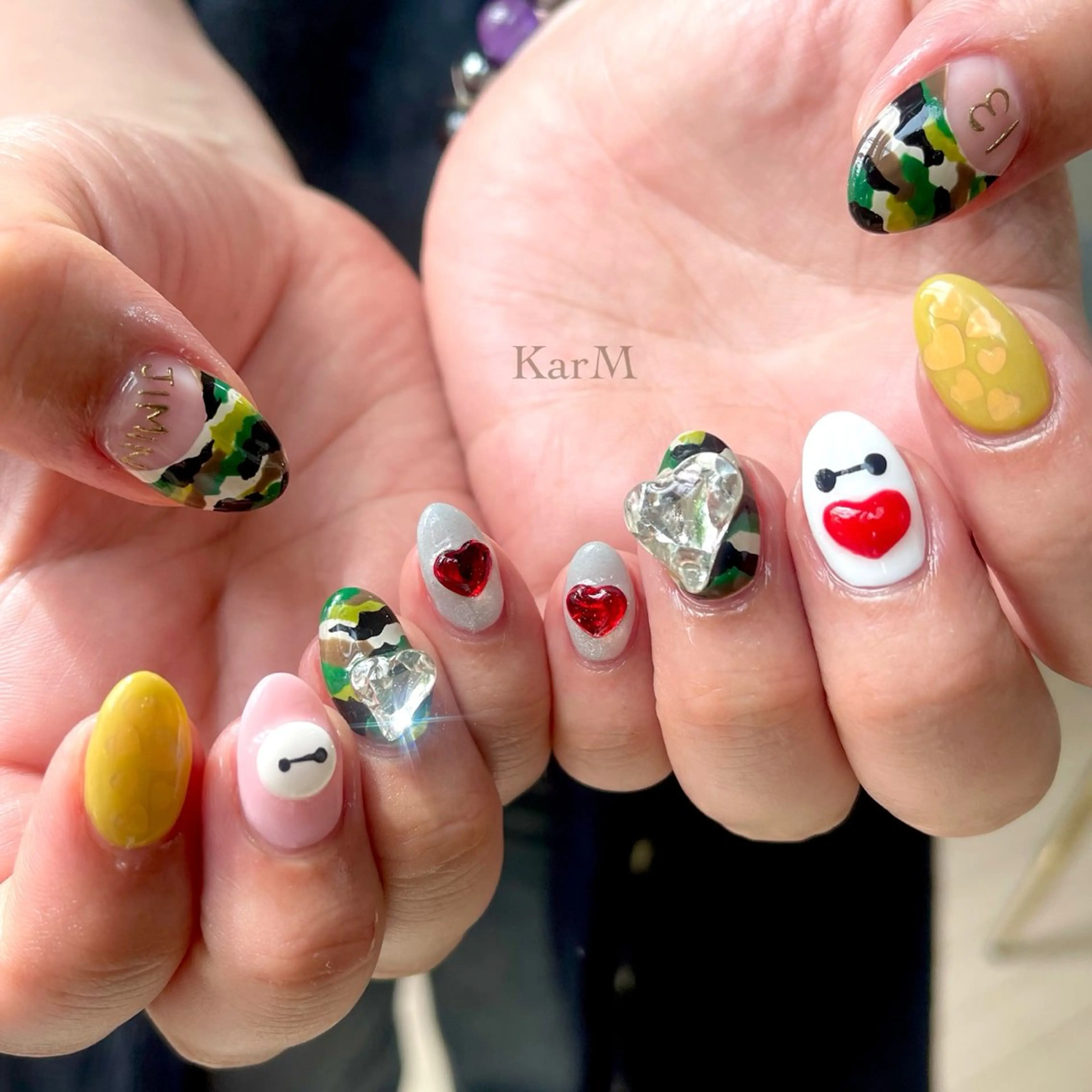 ネイル オーロラネイル チークネイル フラッシュネイル フレンチネイル グラデーション ハンドネイル ogino karinのネイルデザイン