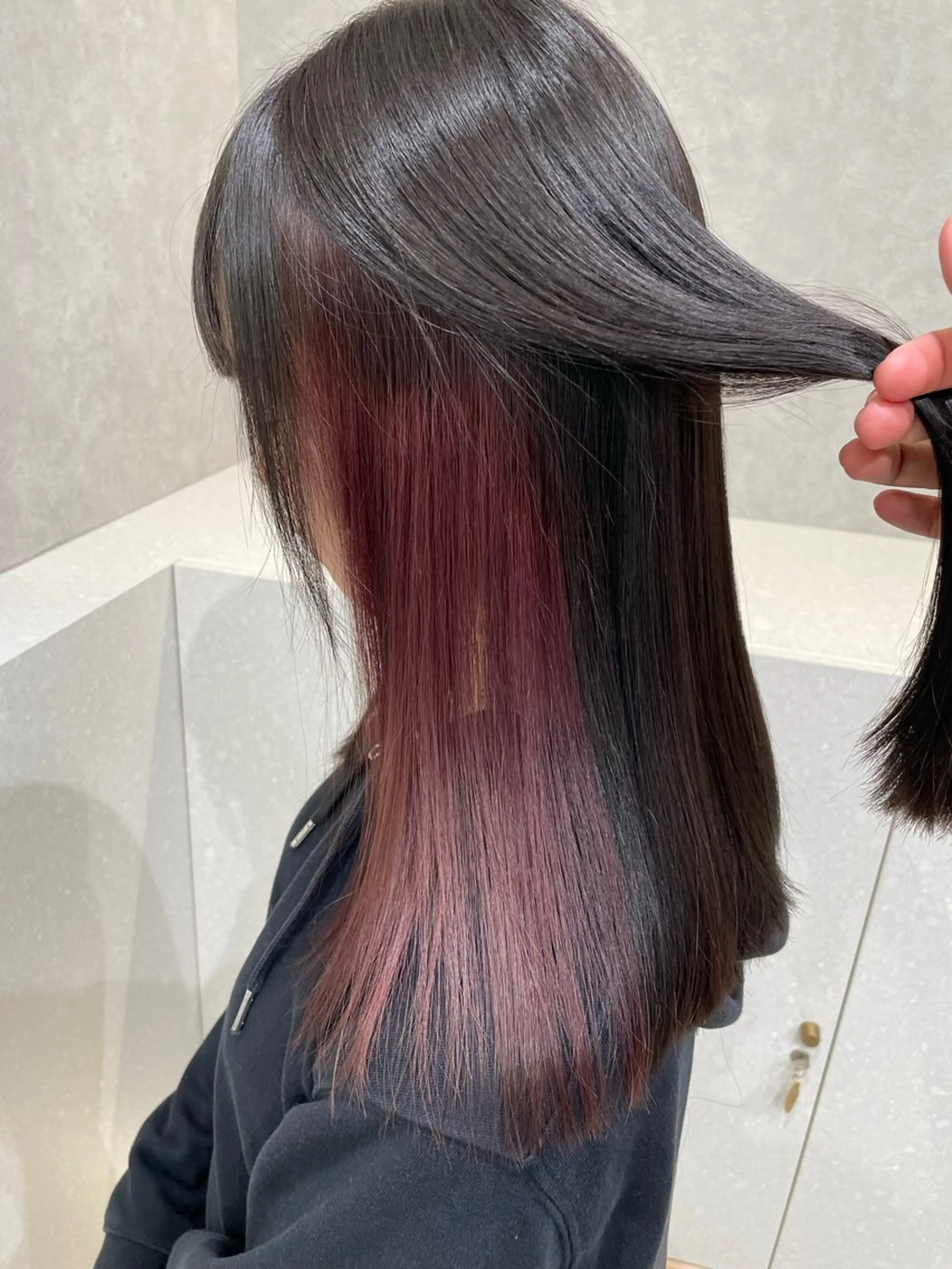 セミロング カラー ブラウンカラー ピンクカラー ピンクブラウン カット ヘアカラー トリートメント 《ブリーチ/赤み消し /髪質改善》若松良樹のヘアスタイル