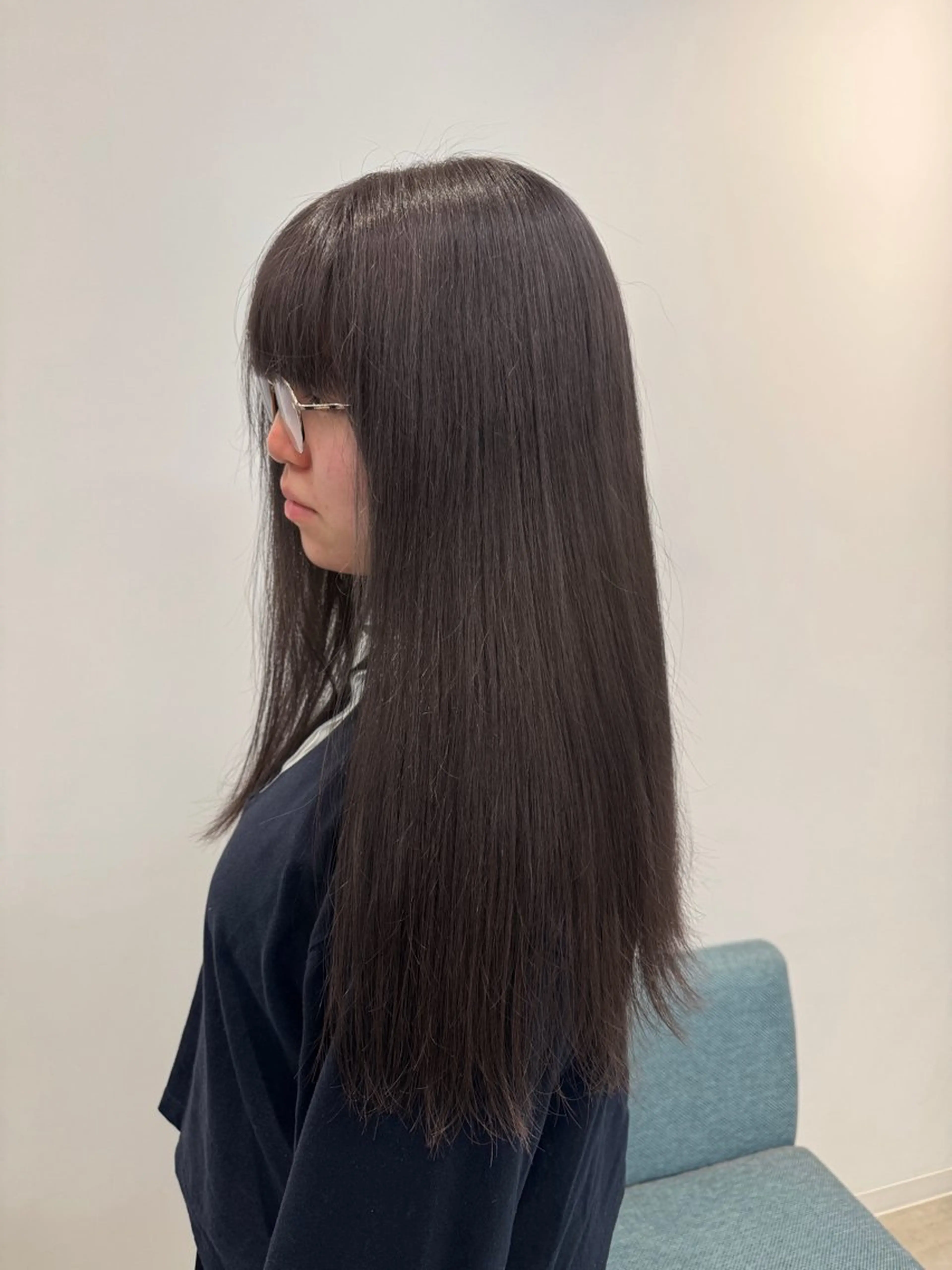 ロング カラー 切りっぱなしボブ バレイヤージュ ベージュカラー ブリーチ ブロンド ほの カラー特化/ ブリーチ/ボブのヘアスタイル