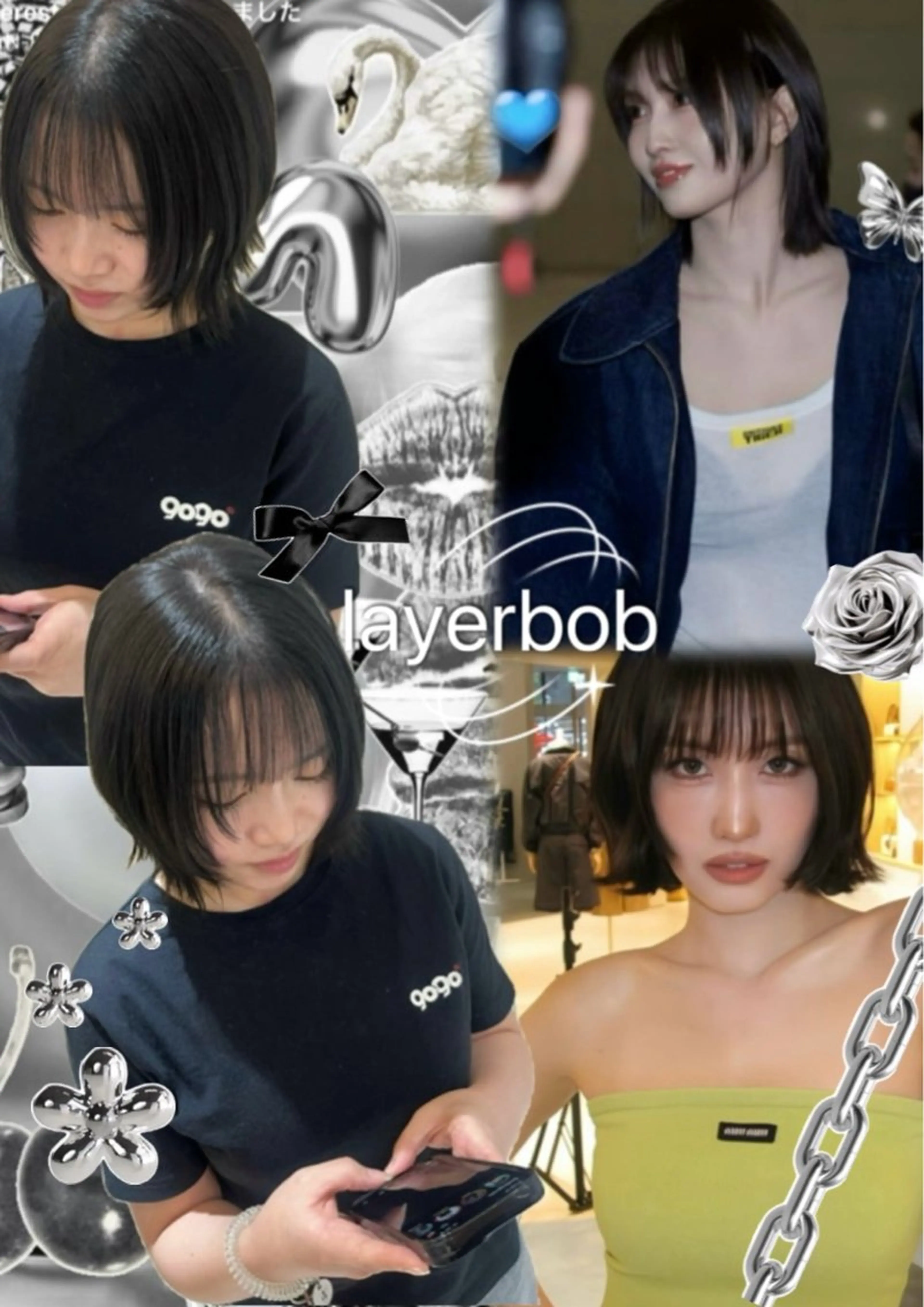 ショート ボブ 韓国風ヘア レイヤーカット 似合わせカット カット ヘアカラー トリートメント nao🎀zina 透明感/艶髪のヘアスタイル