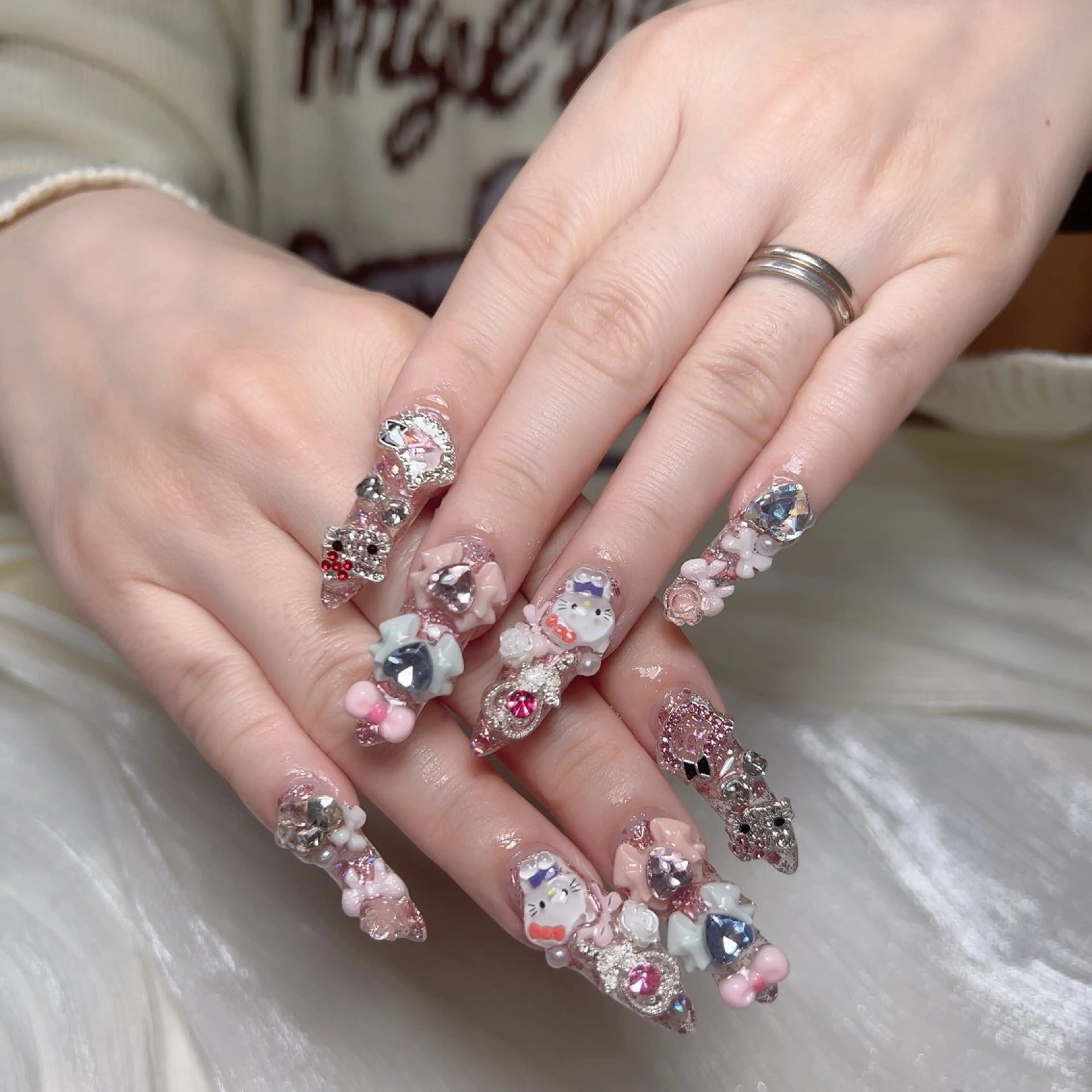 ネイル ハンドネイル ハンドケア 🎀Pink ピンク🎀のネイルデザイン