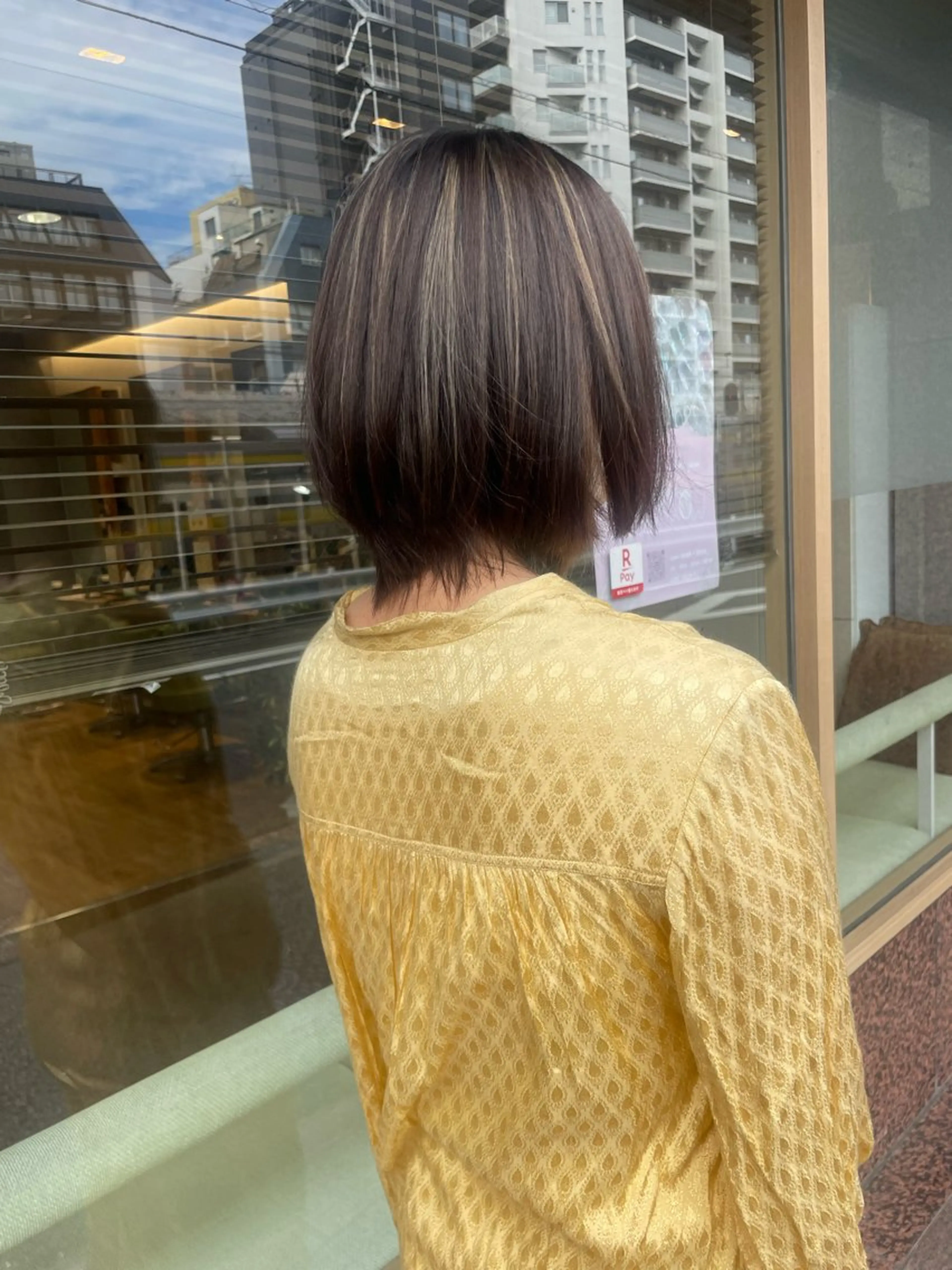 ミディアム カラー ブリーチ ハイライトカラー ハイライト ヘアカラー 髪質改善/Bloss om🌷高橋沙衣のヘアスタイル