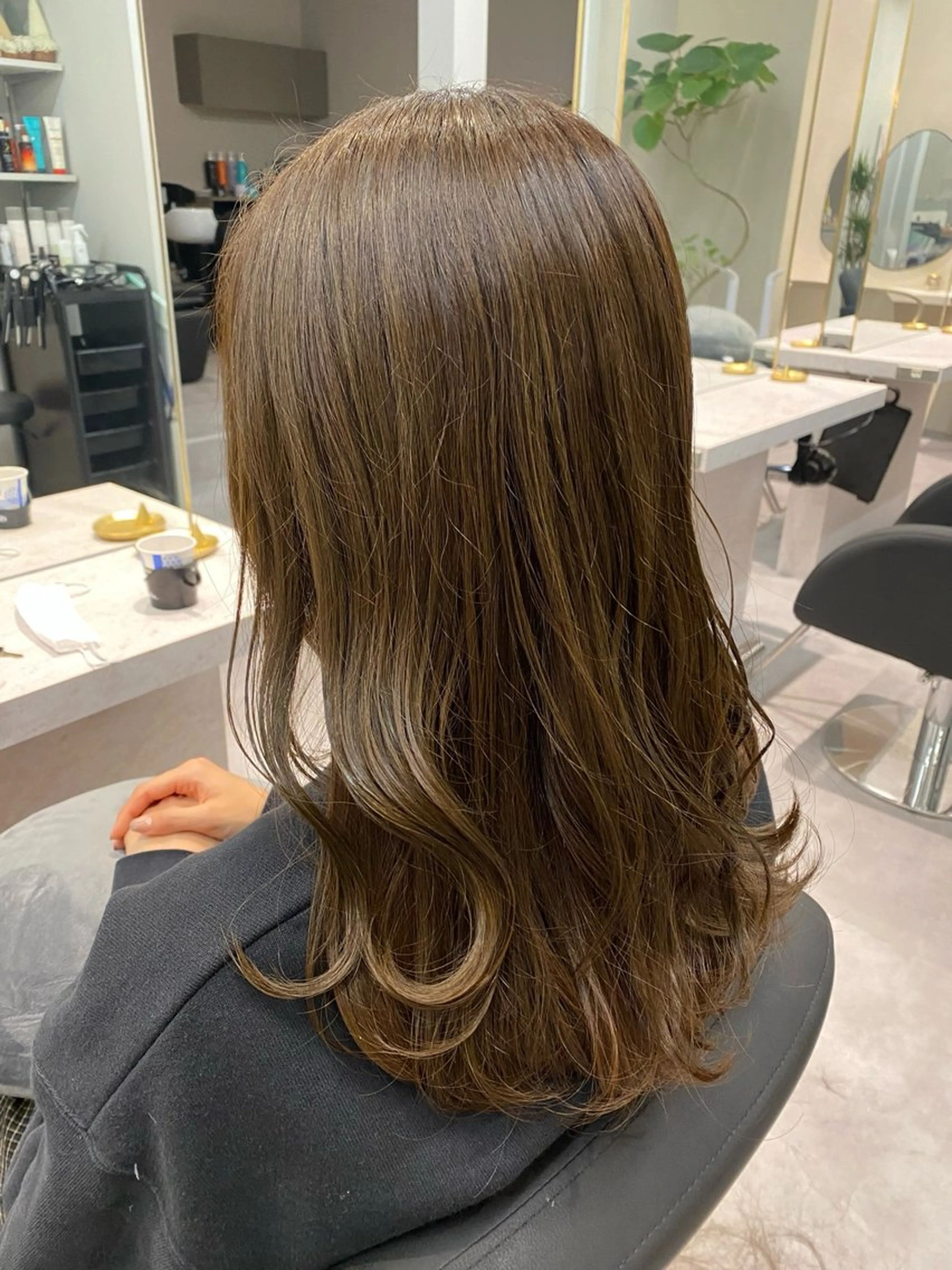 セミロング ヘアカラー トリートメント 髪質改善/艶カラー /梅田/菅野🌟のヘアスタイル