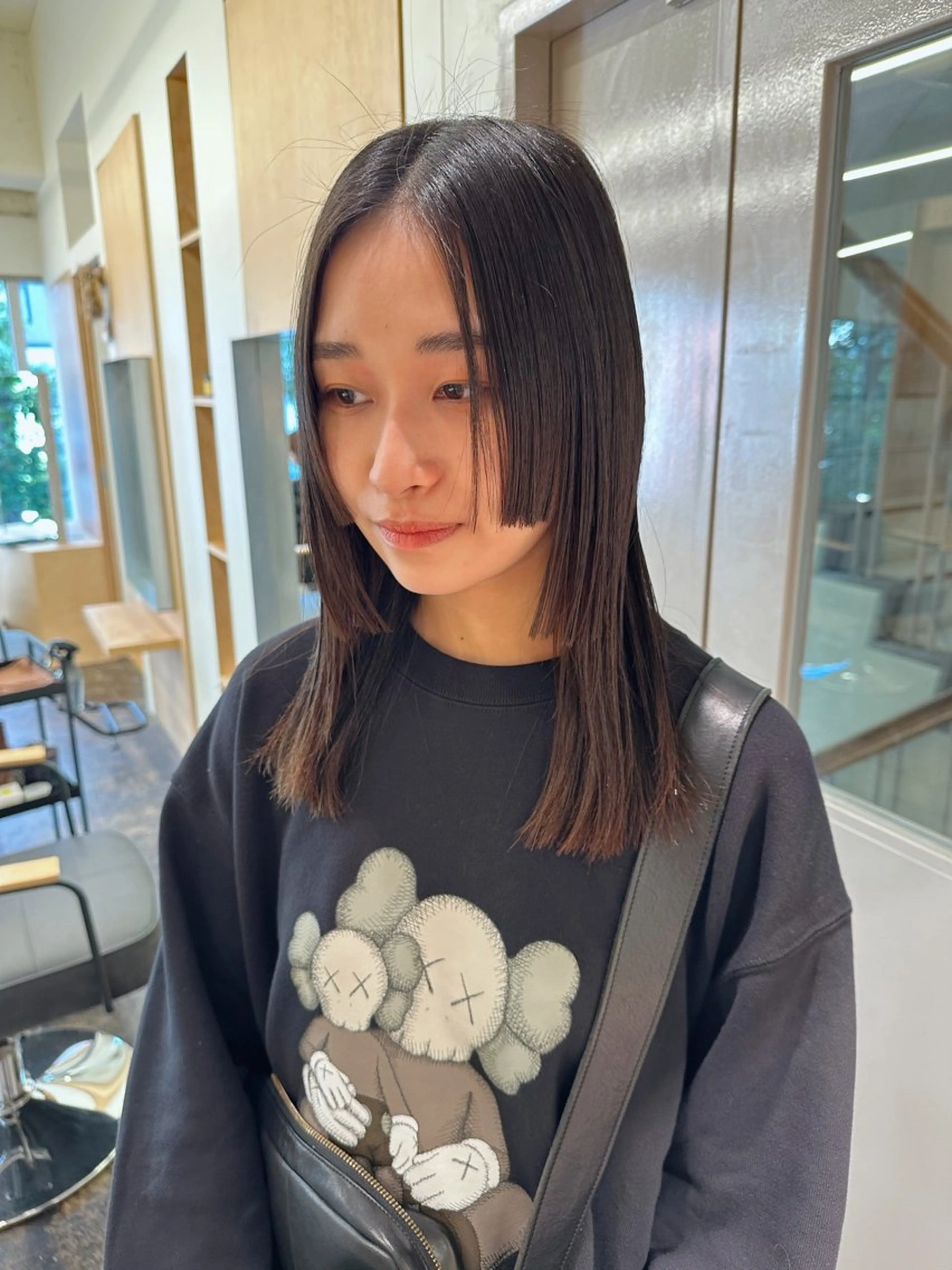 ミディアム yupi🐈⬛ レイヤー/パーマのヘアスタイル