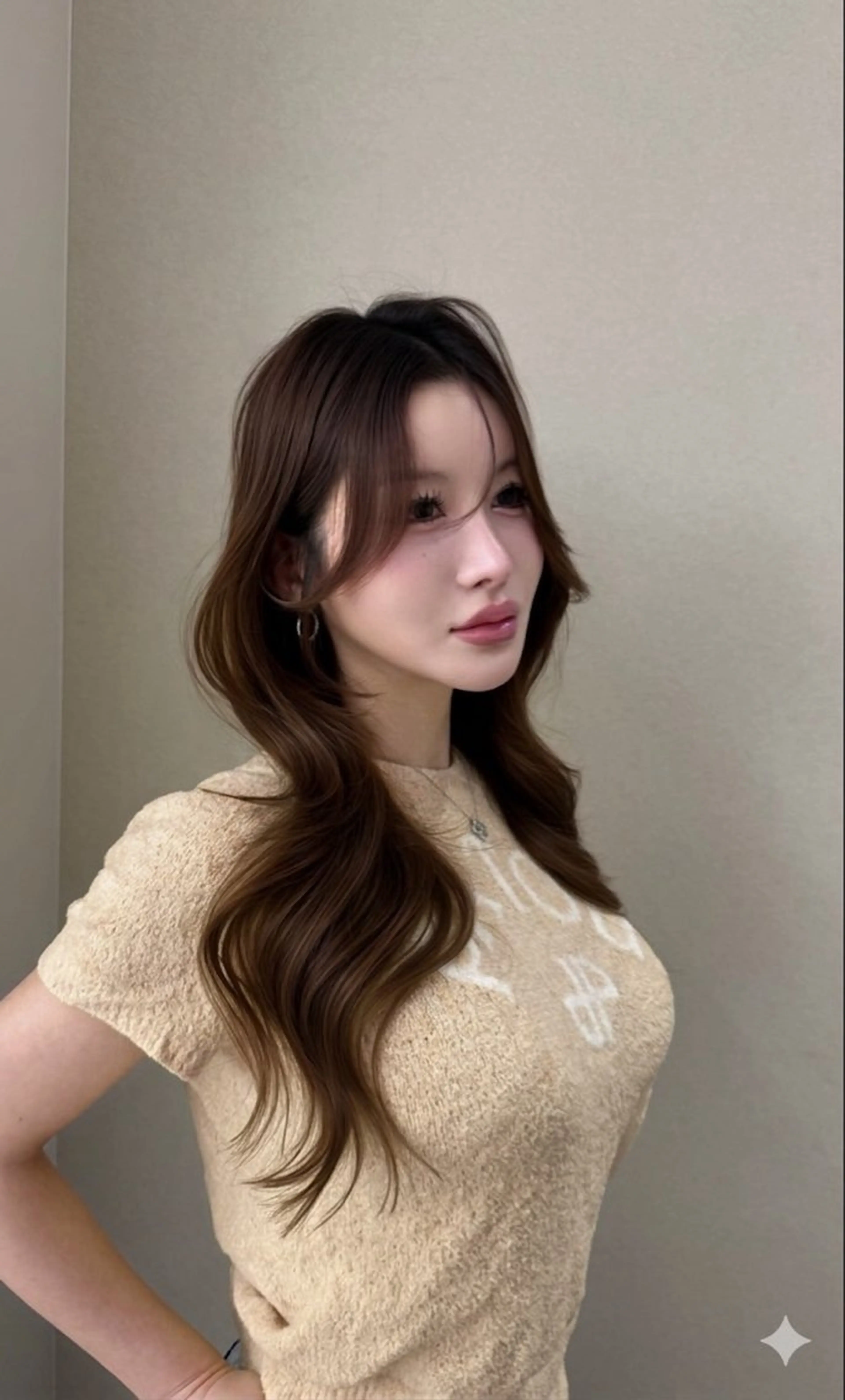 ロング カラー ヘアカラー トリートメント モヅメ モモエのヘアスタイル