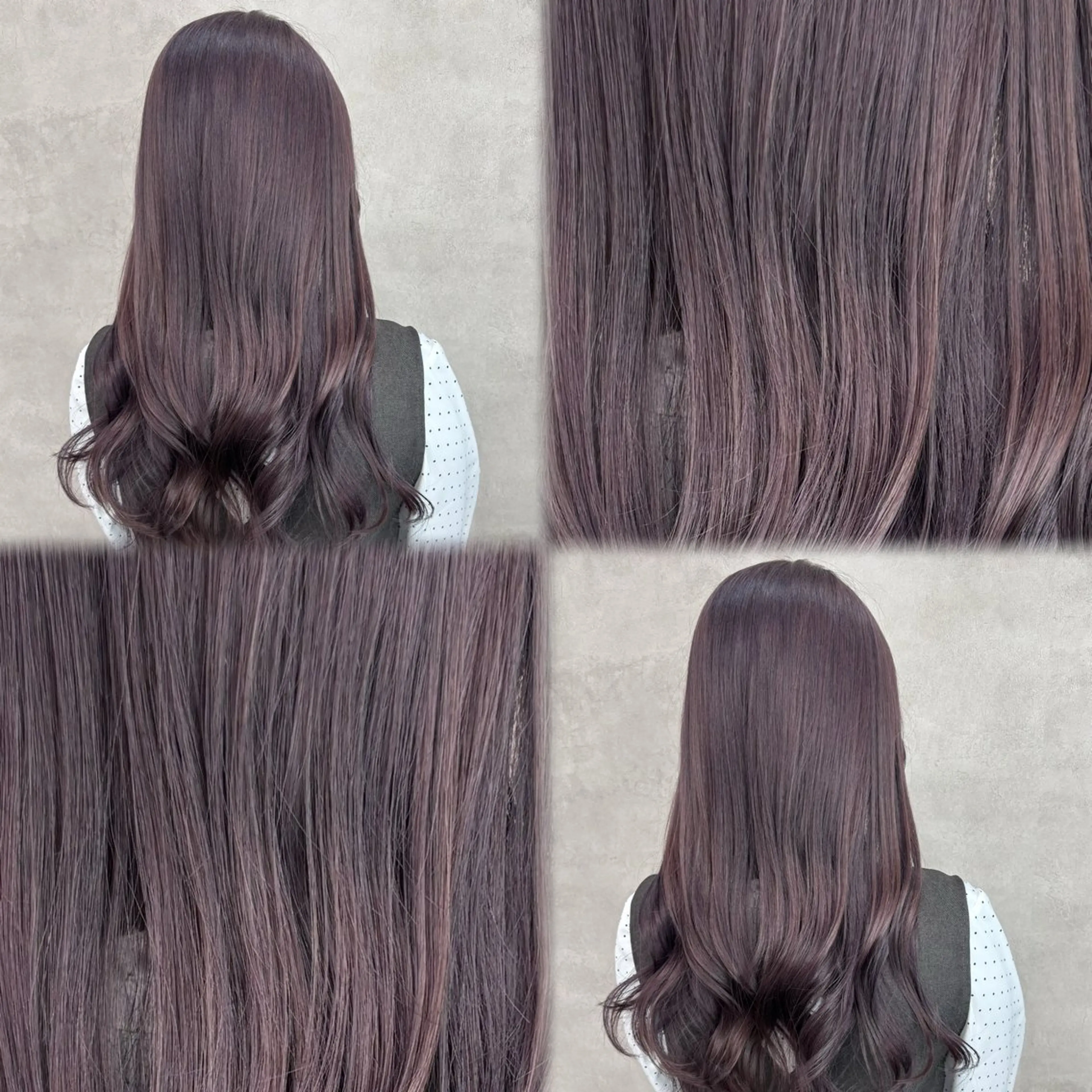 ロング カラー ブリーチ グレージュ ラベンダーカラー ラベンダーグレージュ ラベンダーグレー ヘアカラー Rin♡ピンク🎀 透明感カラー🪽‪のヘアスタイル