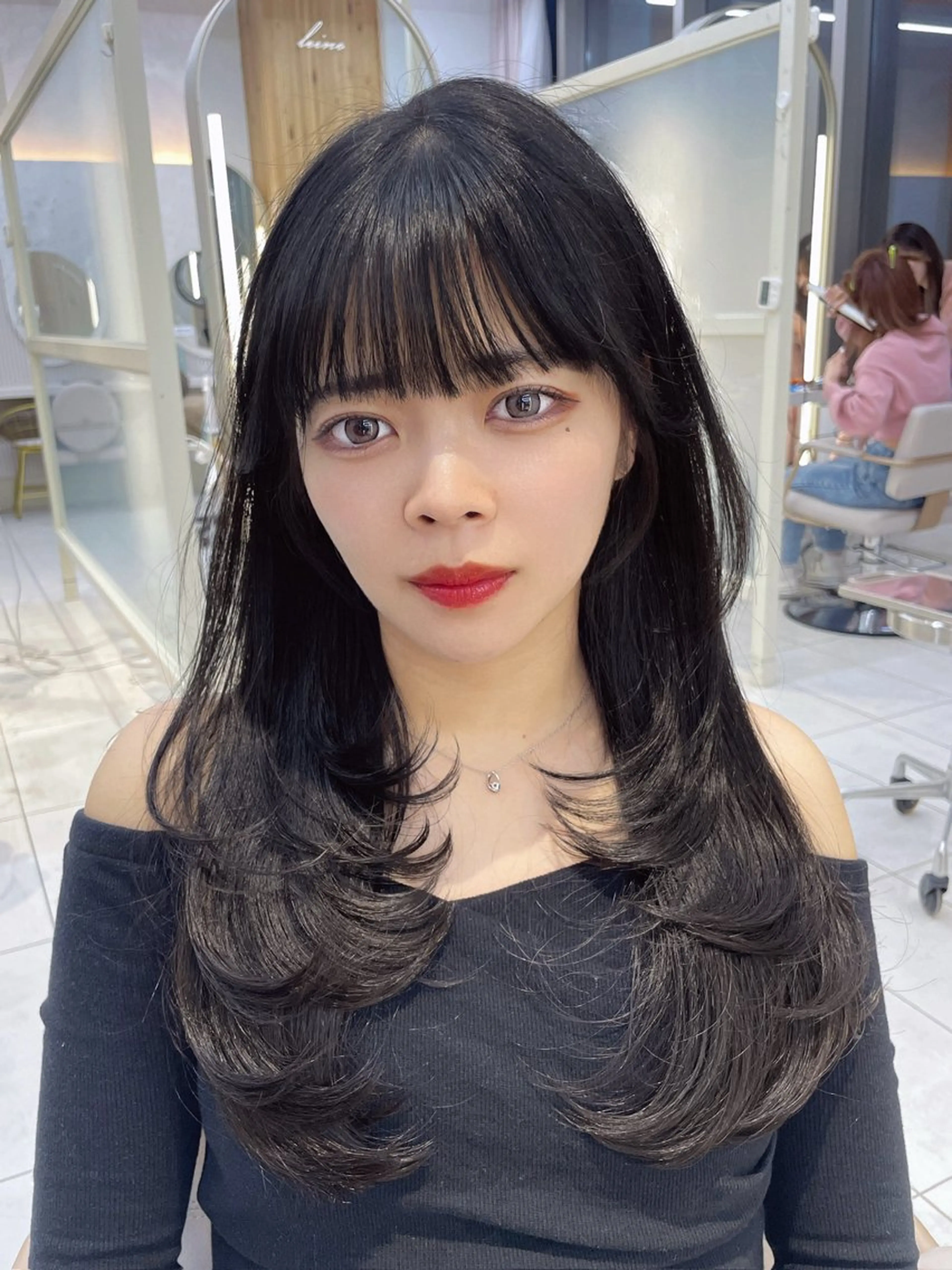 ロング カット ヘアカラー トリートメント レイヤー/顔周り /韓国ヘア/TAKUのヘアスタイル