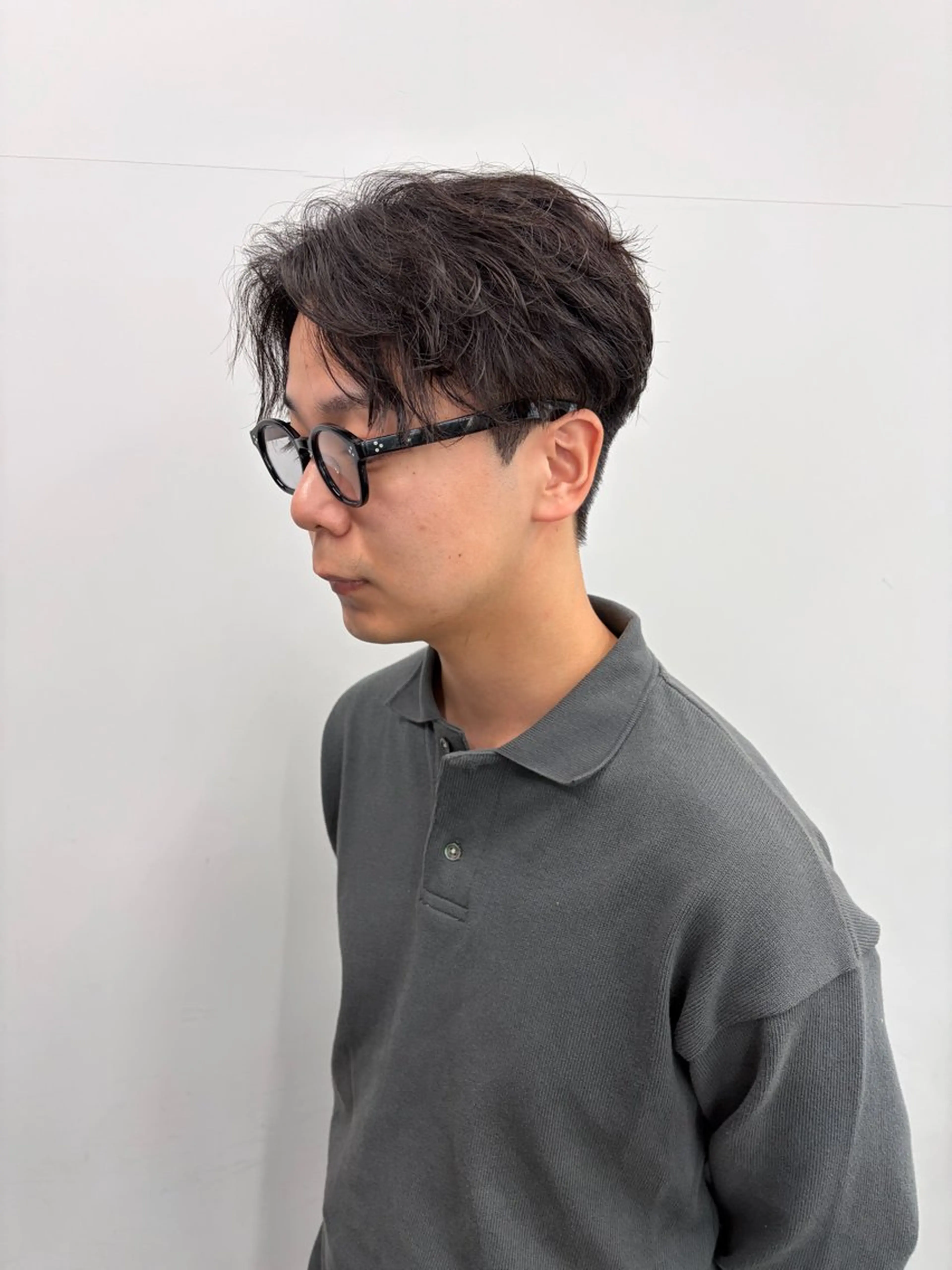 ショート パーマ メンズ ニュアンスパーマ/ ウルフ/ときなのヘアスタイル