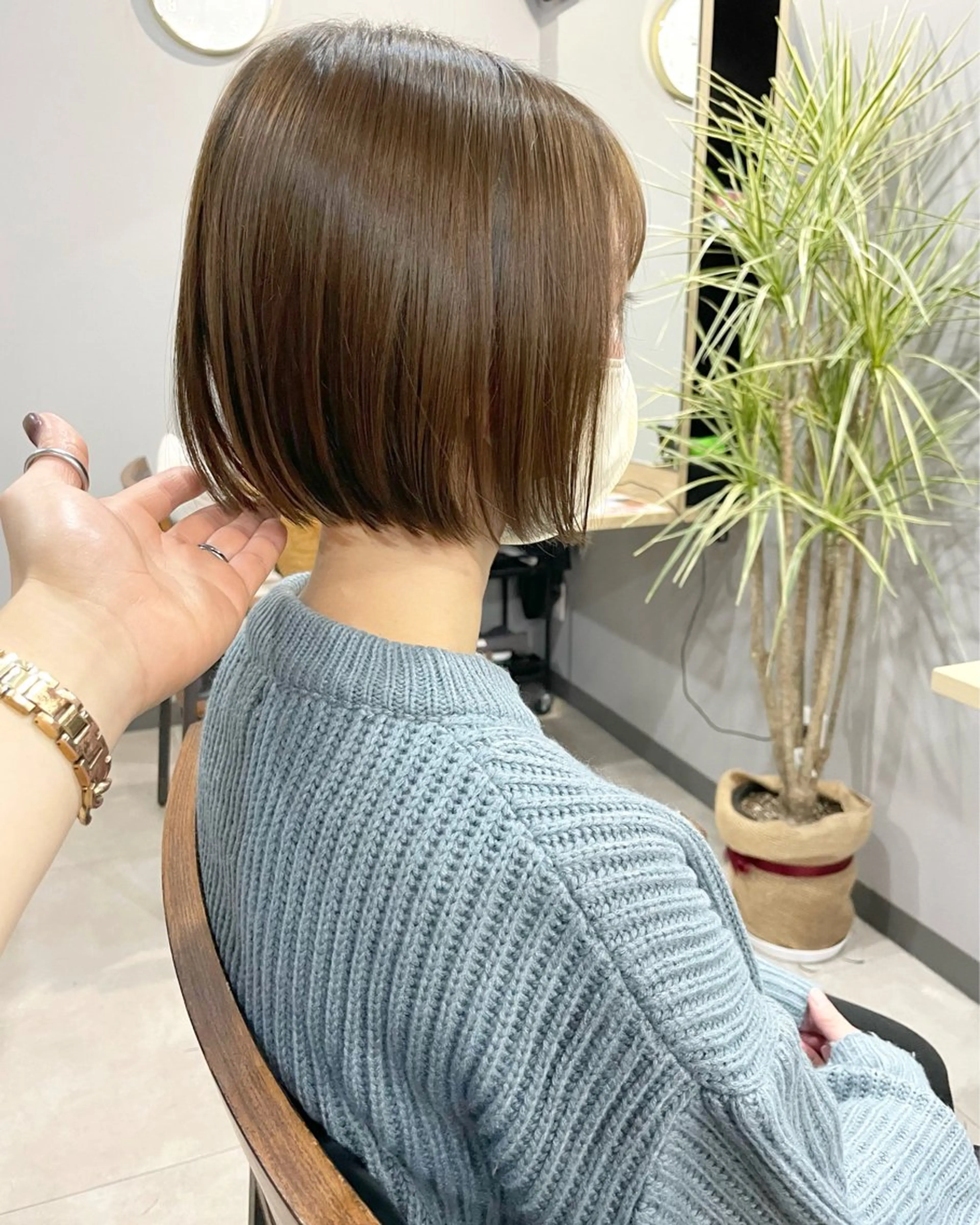 ショート カラー ボブ カット ヘアカラー トリートメント Kamie 三宮のヘアスタイル