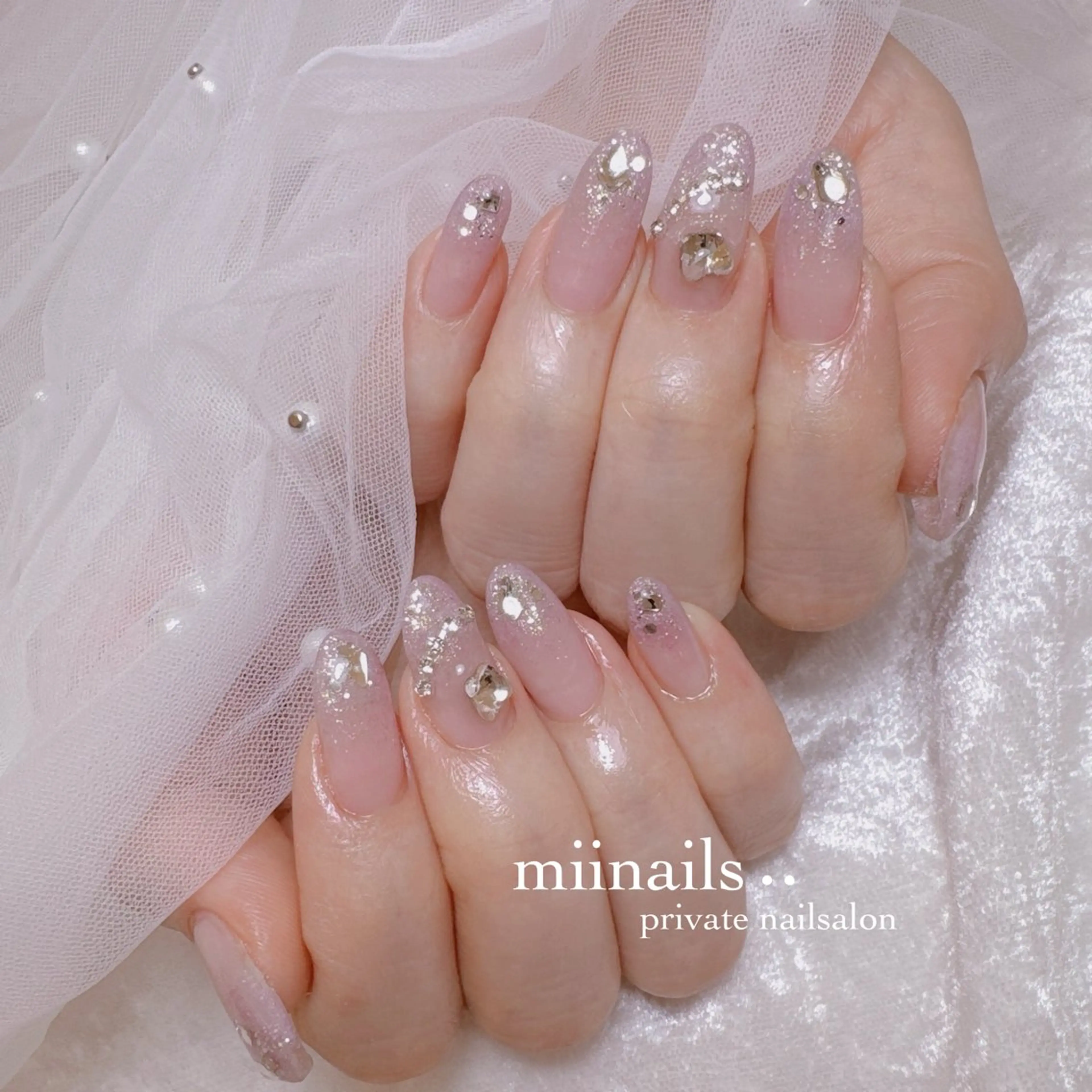ネイル 韓国ネイル マグネットネイル ワンホンネイル ハンドネイル nailsalon miinailsのネイルデザイン