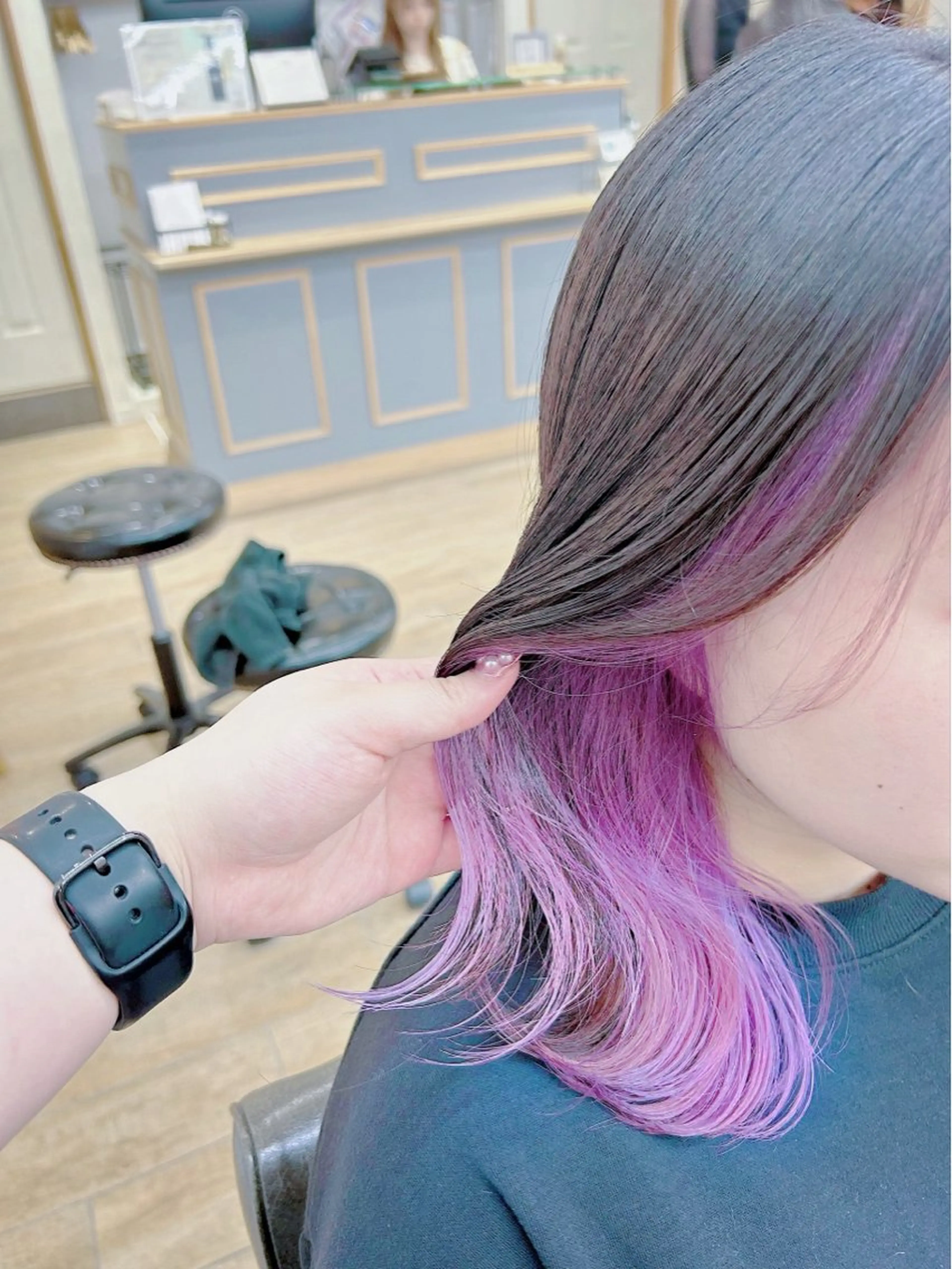 セミロング カラー ヘアカラー 🎀オタク美容師艶髪 カラーERINA🎀のヘアスタイル